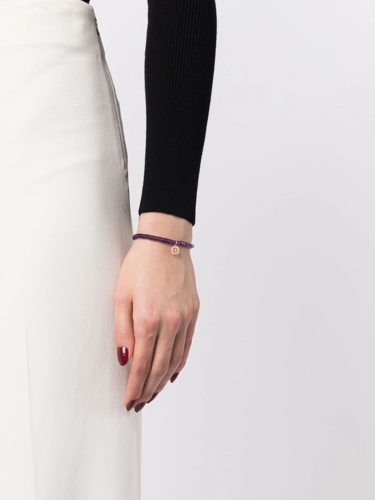 14kt yellow gold Starburst amethyst bracelet