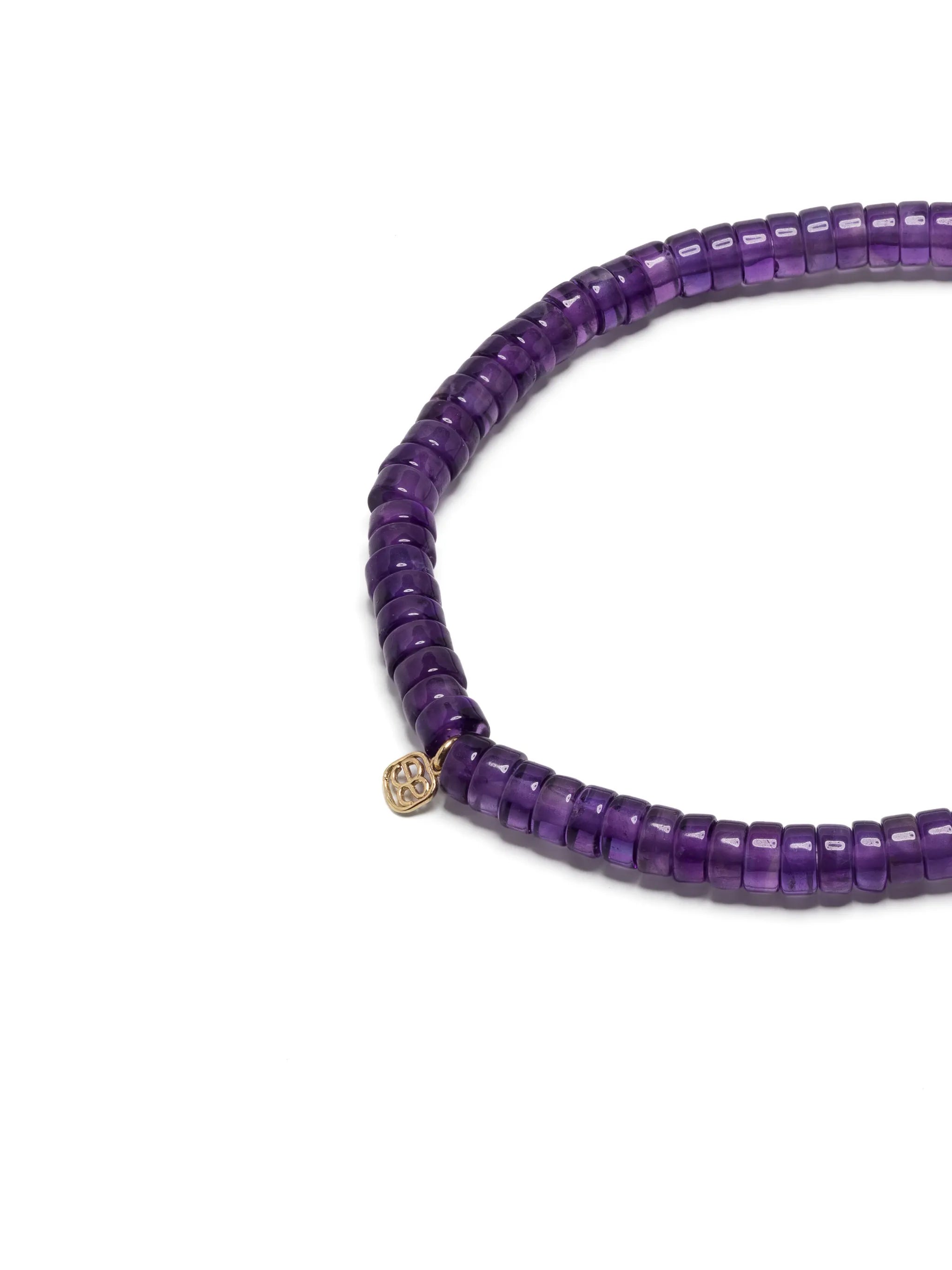 14kt yellow gold Starburst amethyst bracelet