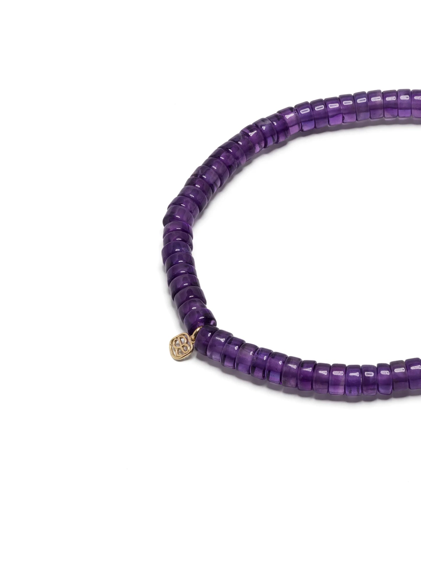 14kt yellow gold Starburst amethyst bracelet