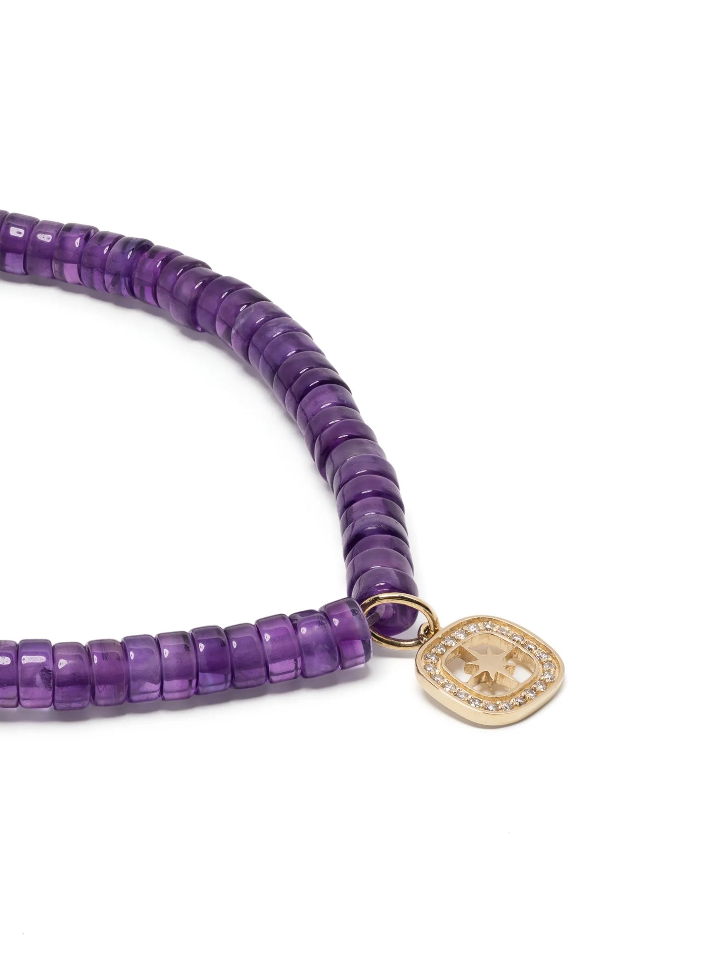 14kt yellow gold Starburst amethyst bracelet