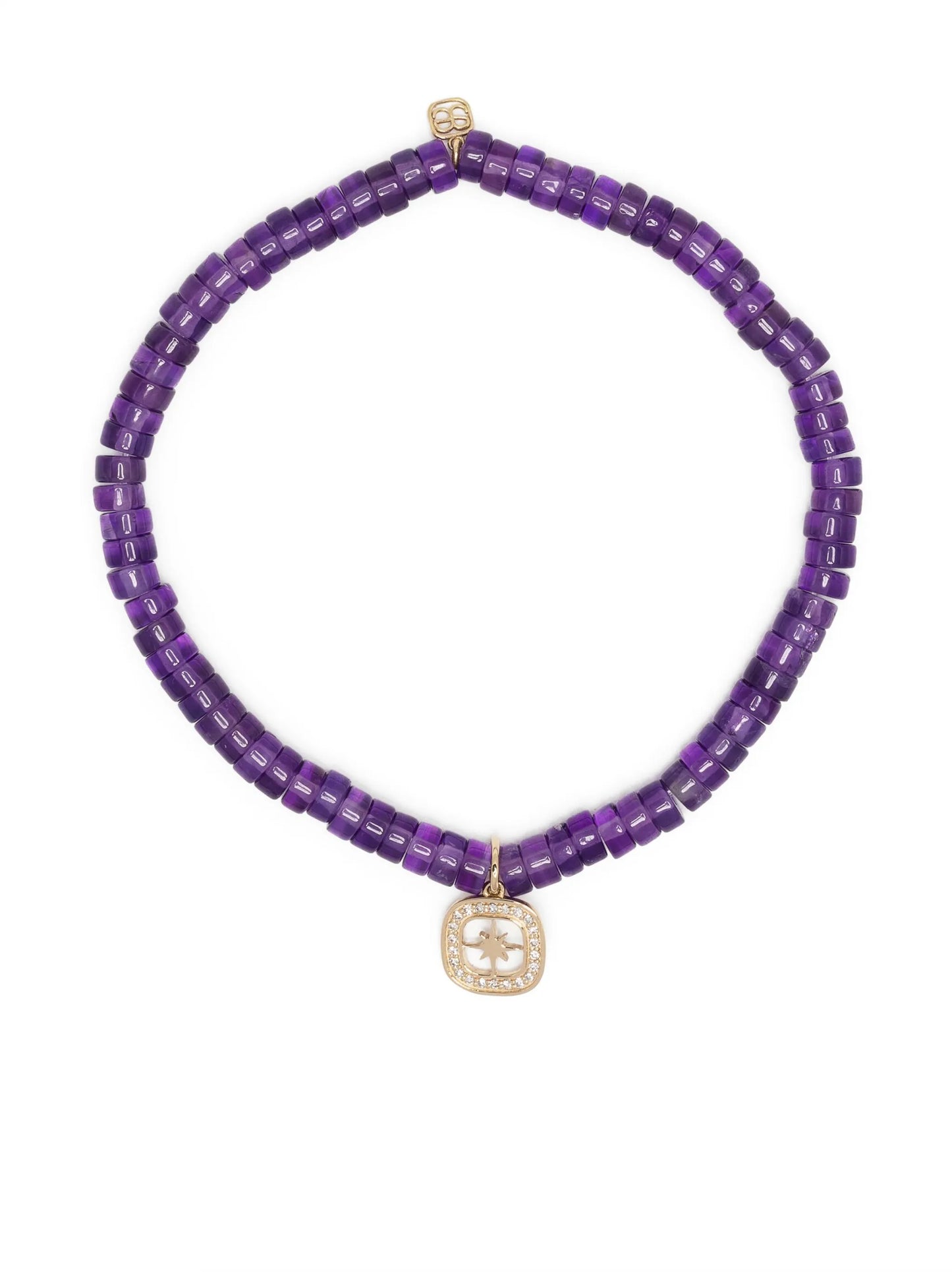 14kt yellow gold Starburst amethyst bracelet