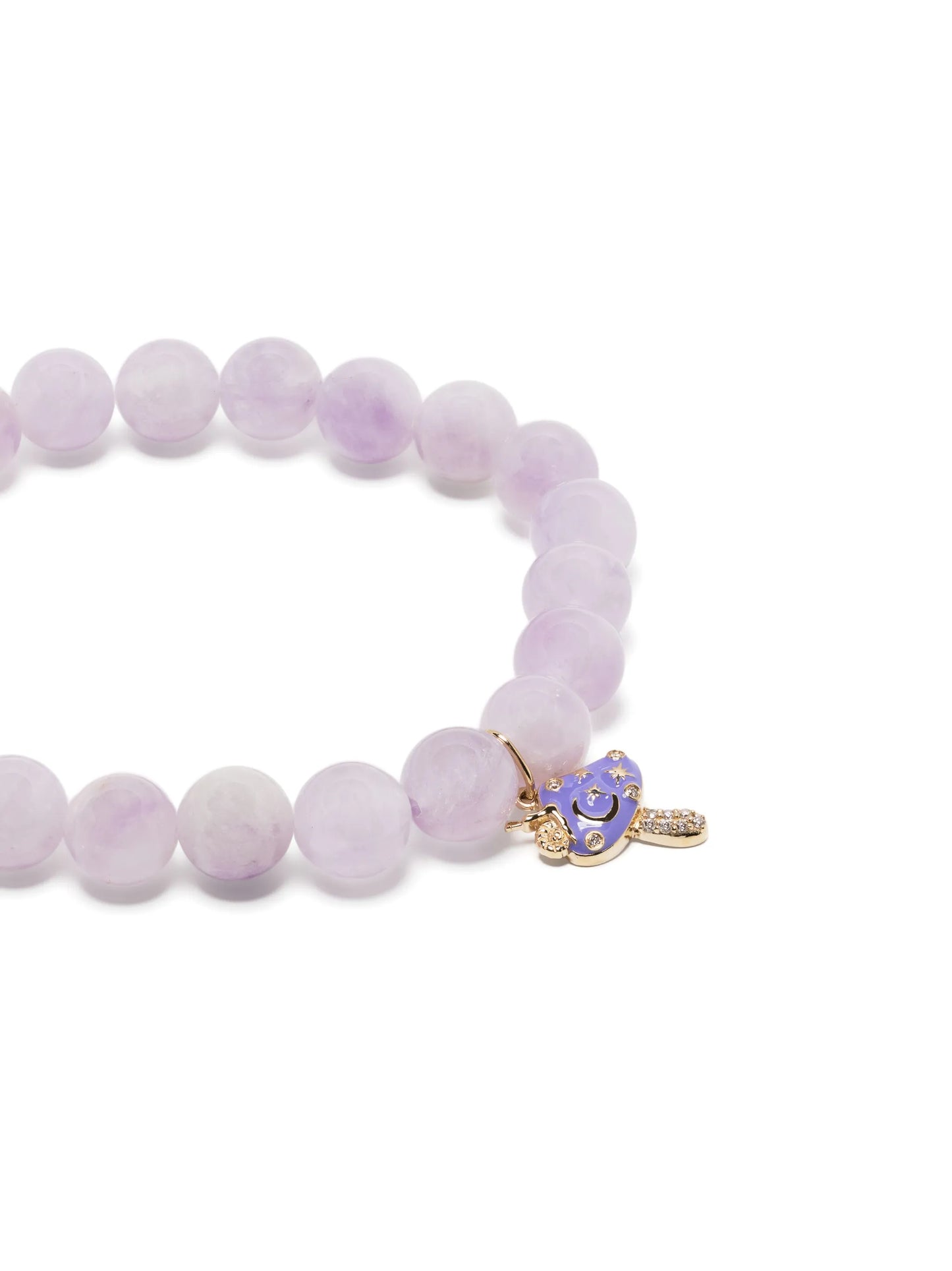 14kt yellow gold amethyst charm bracelet