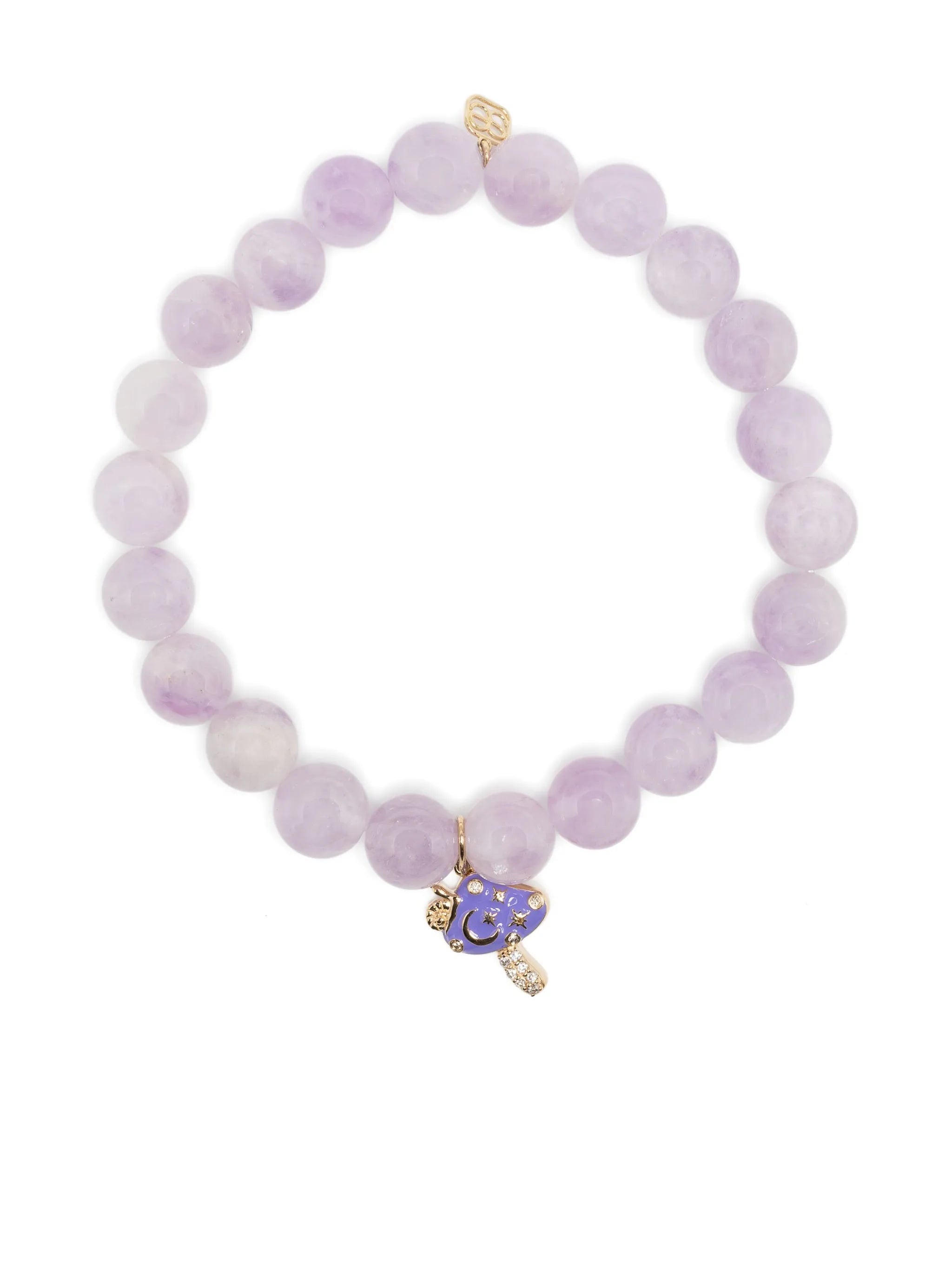 14kt yellow gold amethyst charm bracelet
