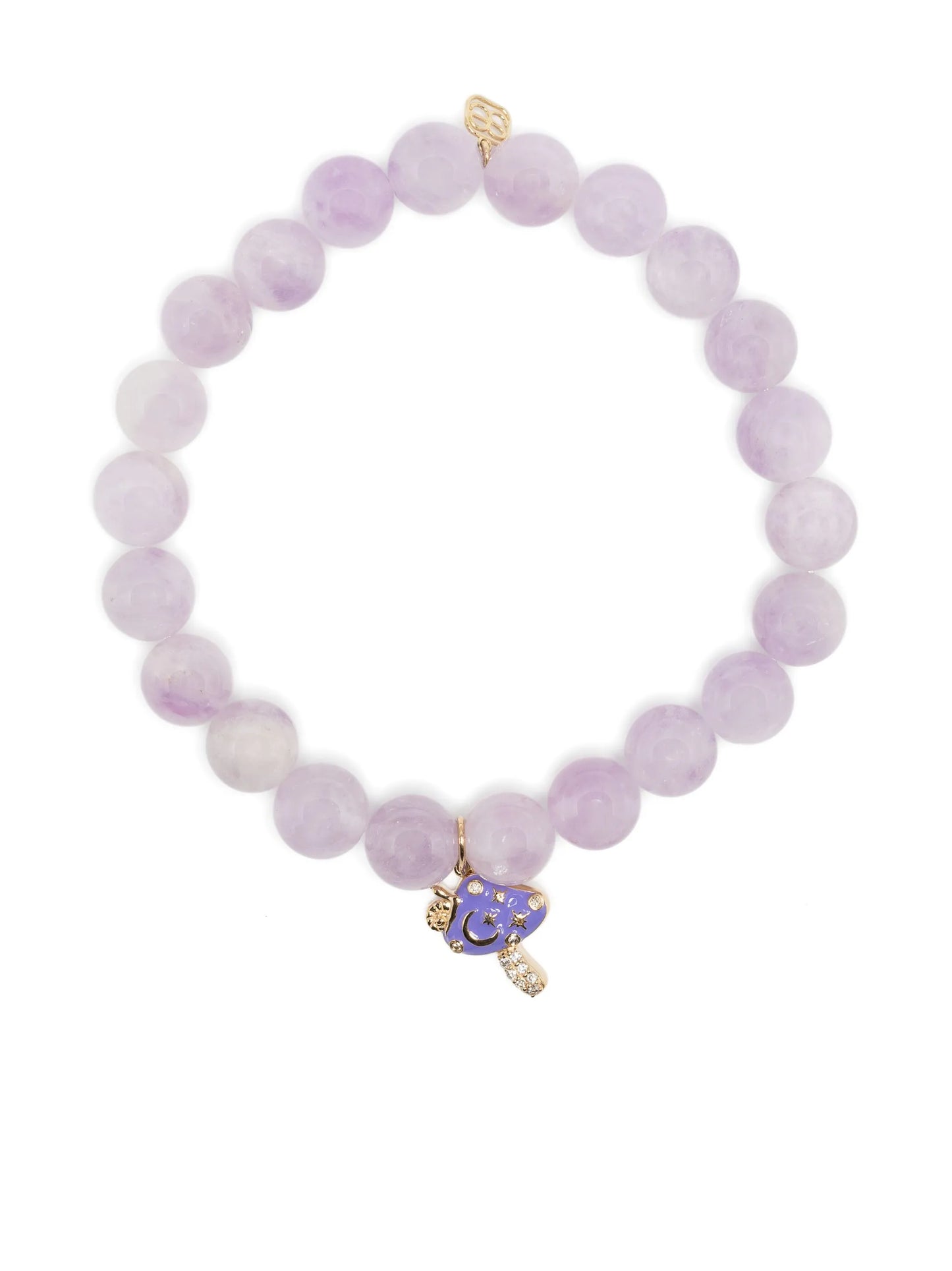 14kt yellow gold amethyst charm bracelet
