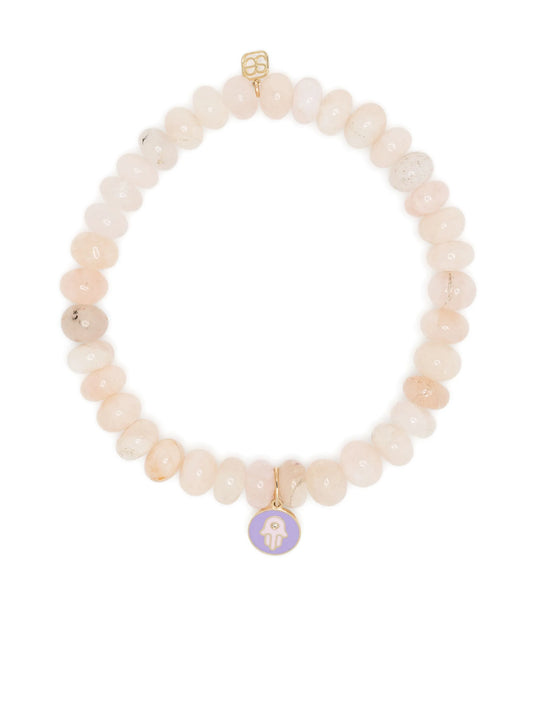 14kt yellow gold and diamond morganite bracelet