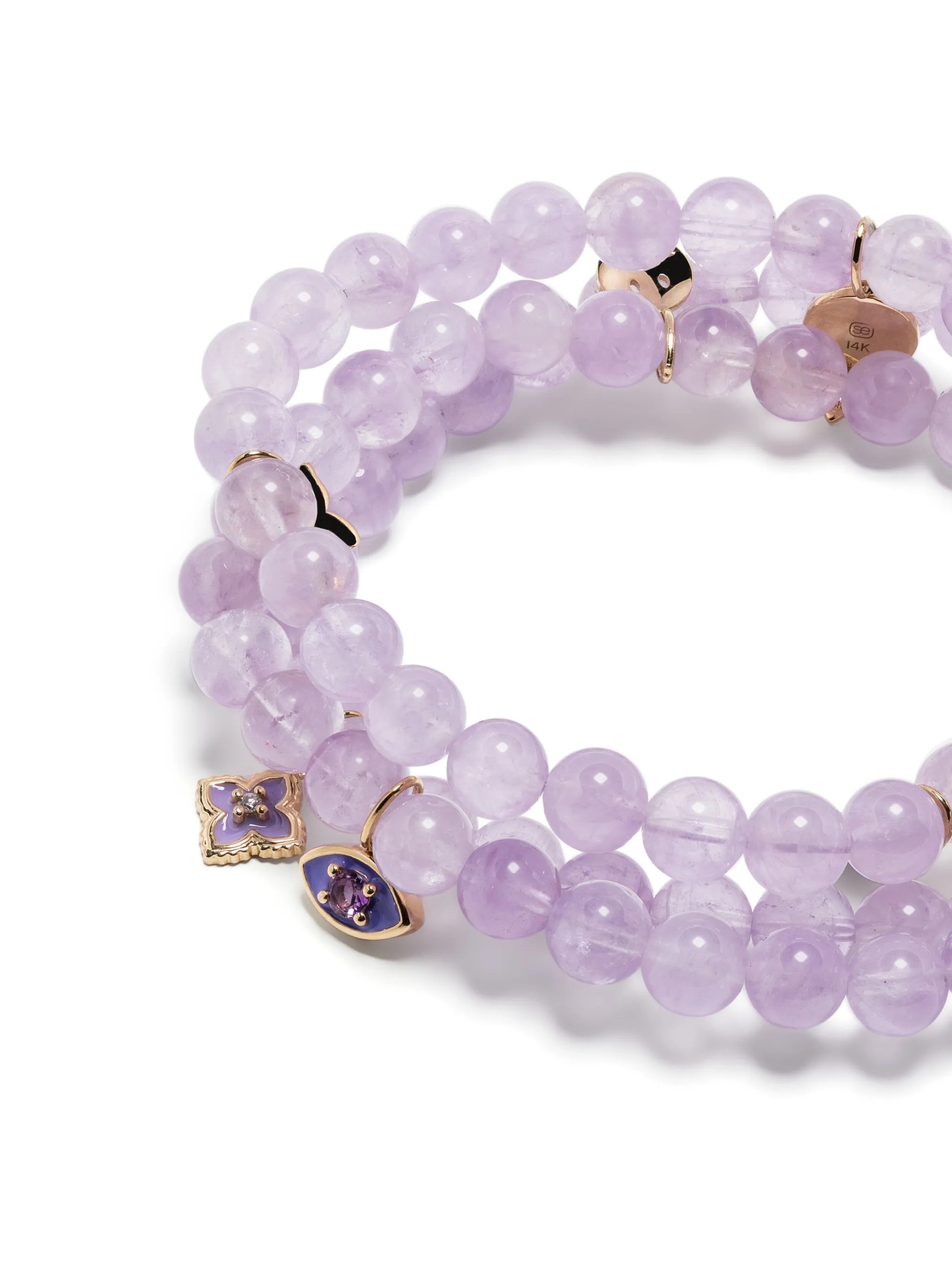 14kt yellow gold bracelet amethyst wrap bracelet