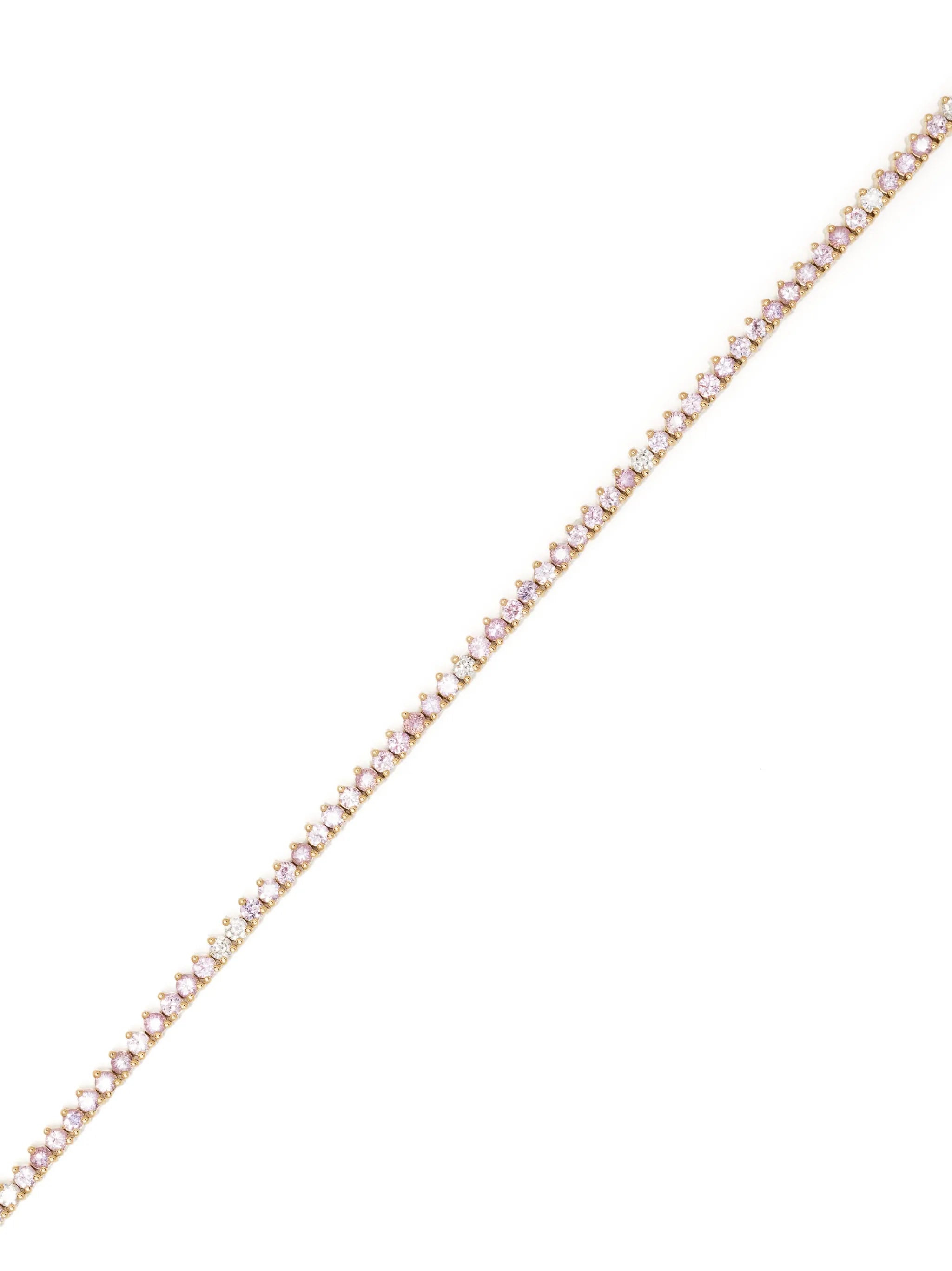 14kt yellow gold diamond and sapphire tennis bracelet
