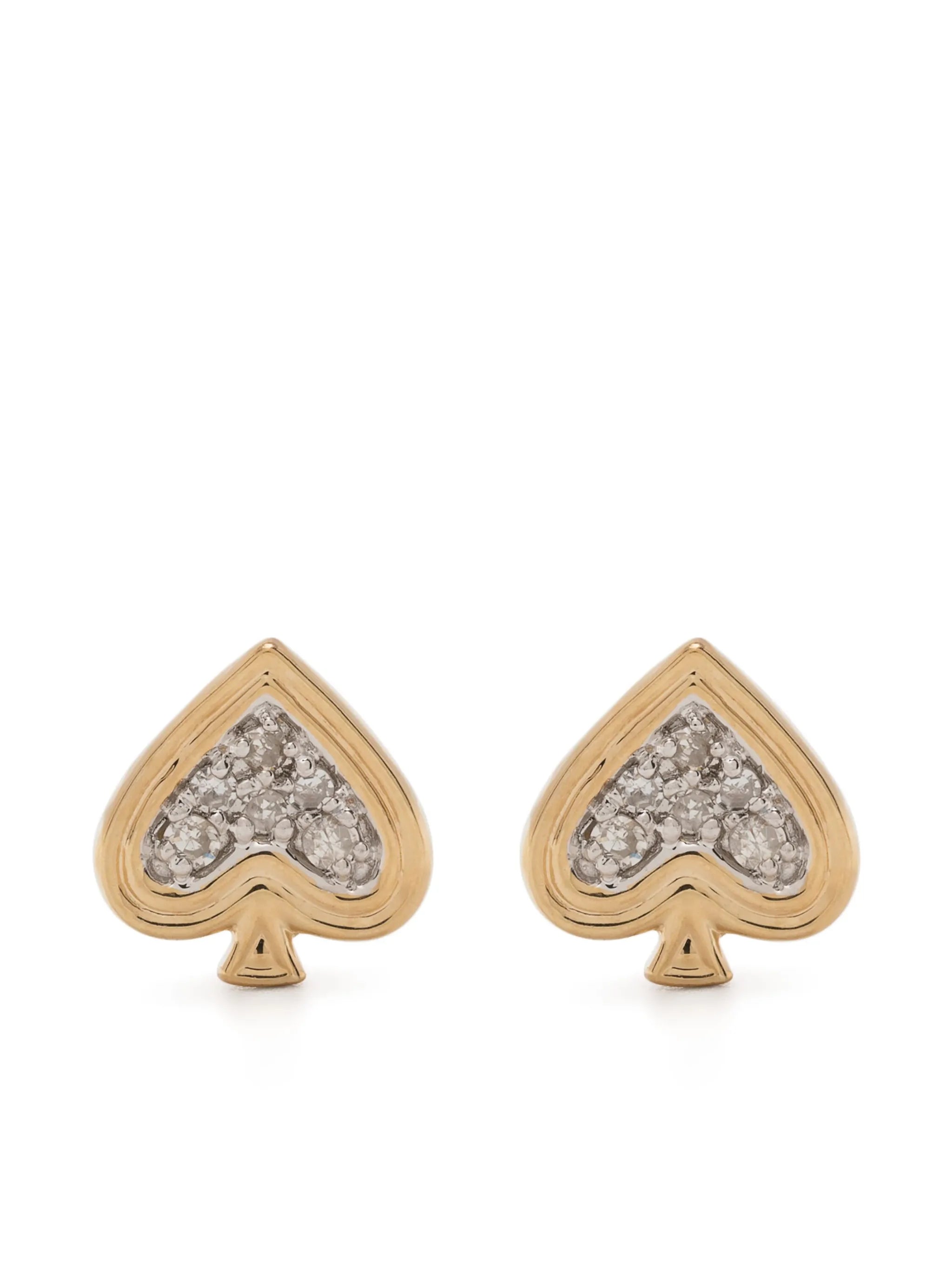 14kt yellow gold Make Your Move Spade earrings