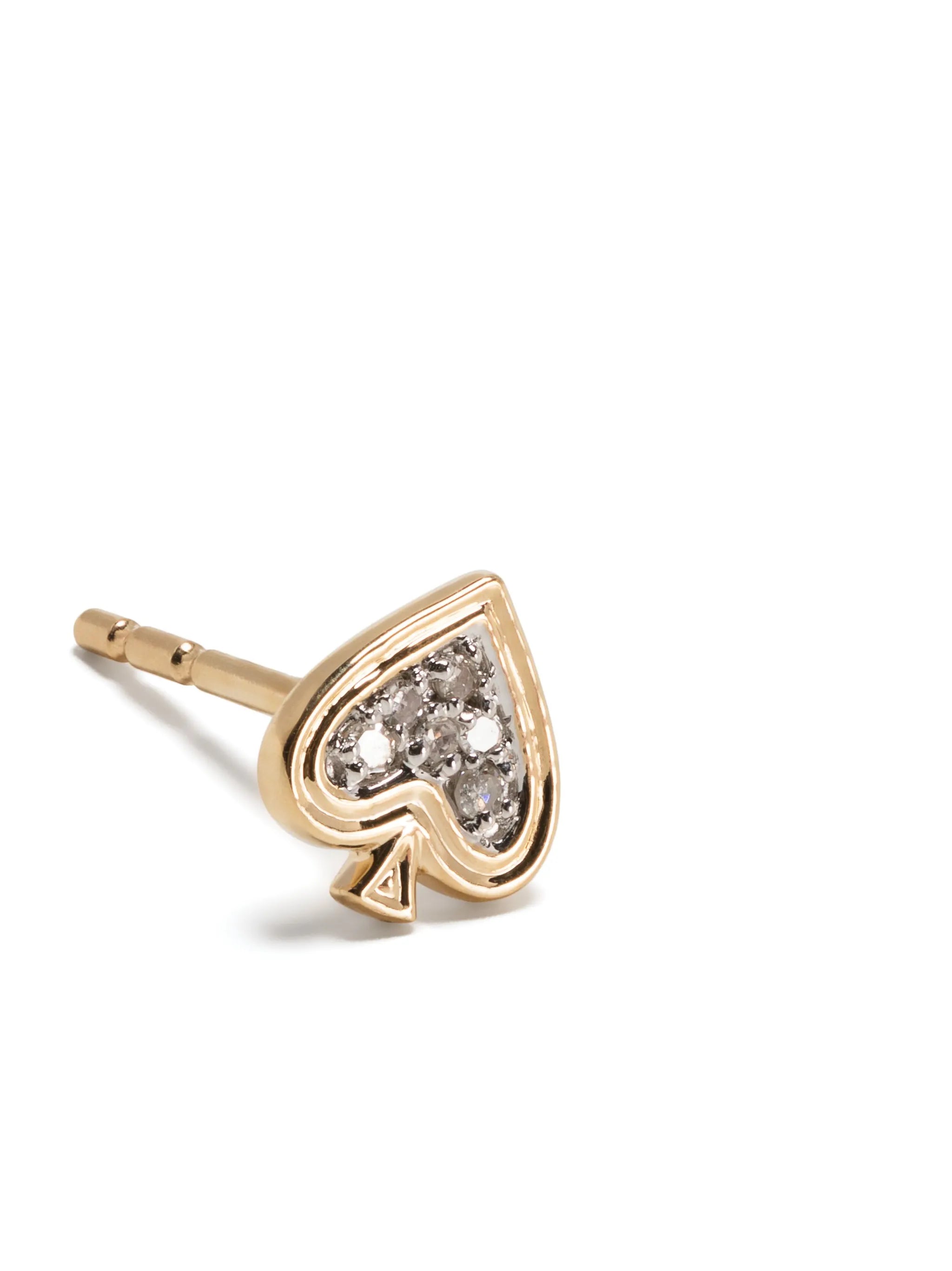 14kt yellow gold Make Your Move Spade earrings