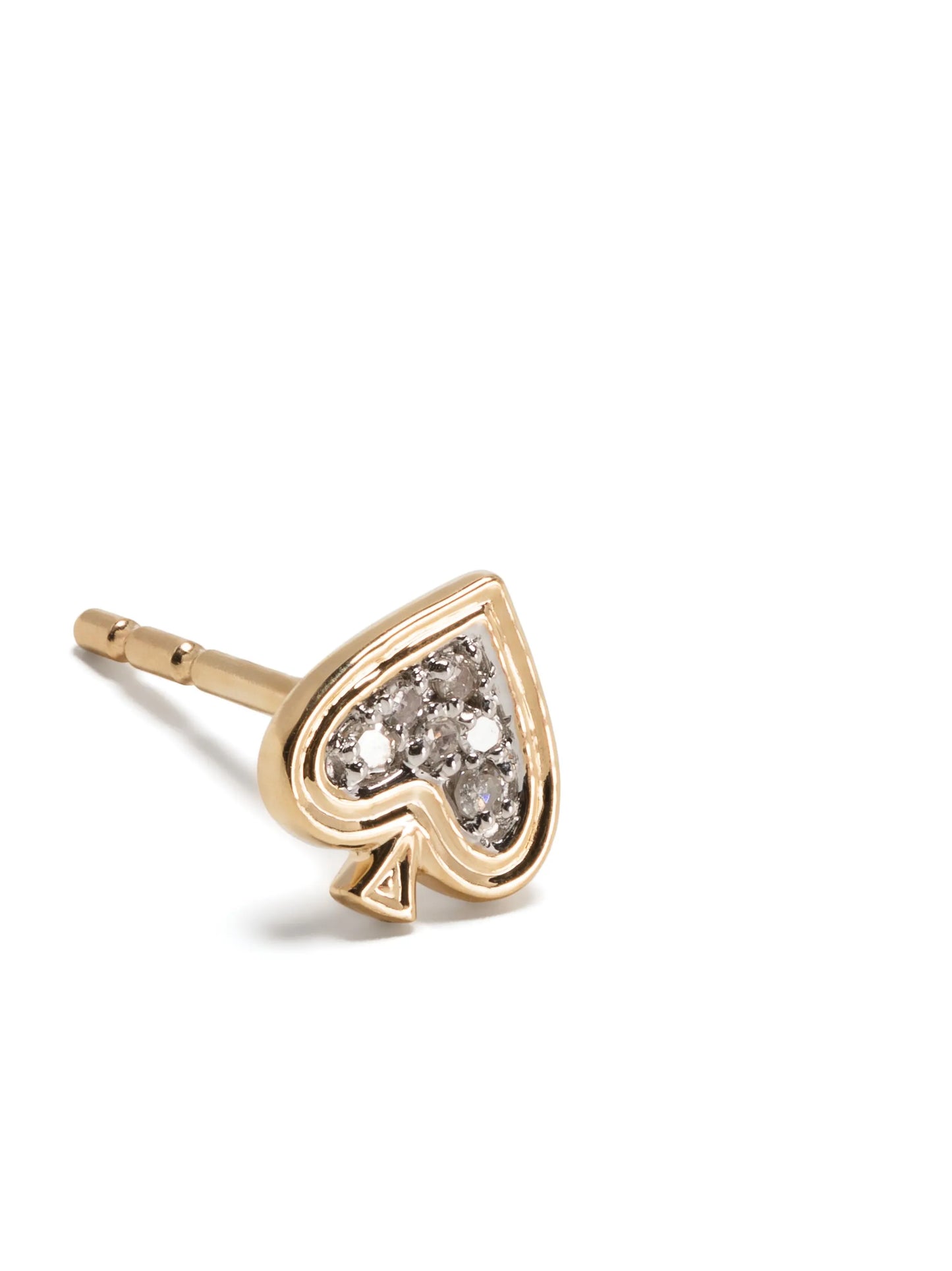 14kt yellow gold Make Your Move Spade earrings