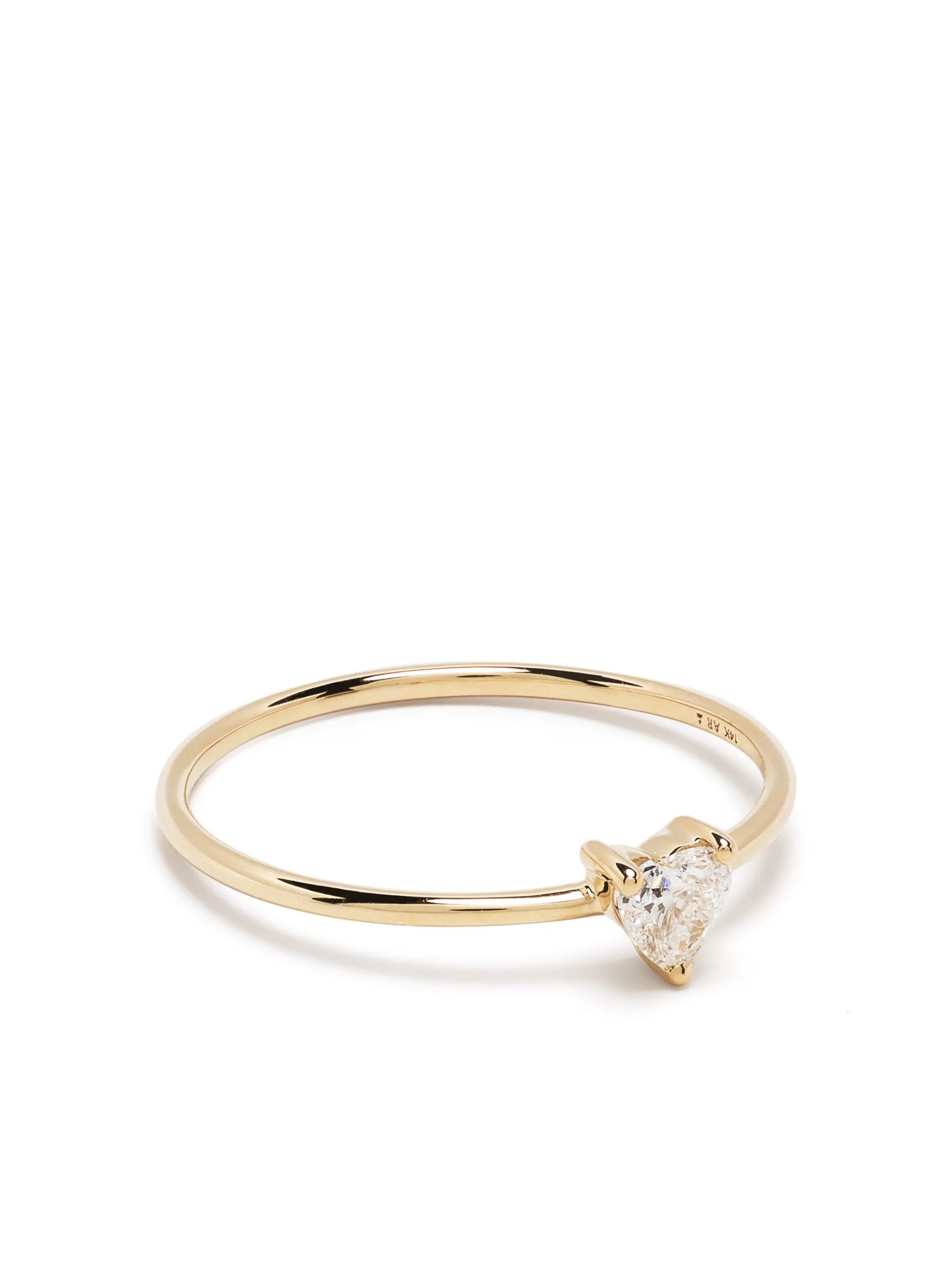 14kt yellow gold Love Grown Heart diamond ring