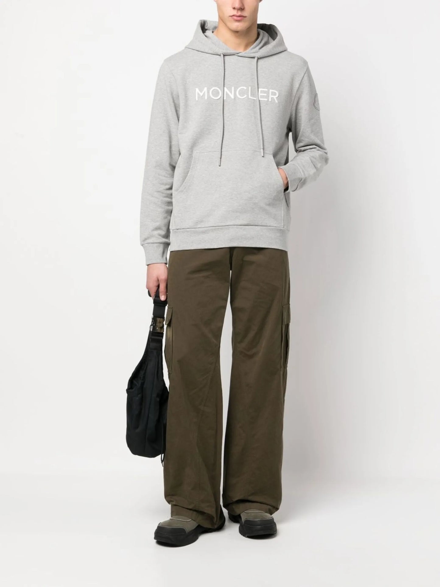logo-embroidered hoodie