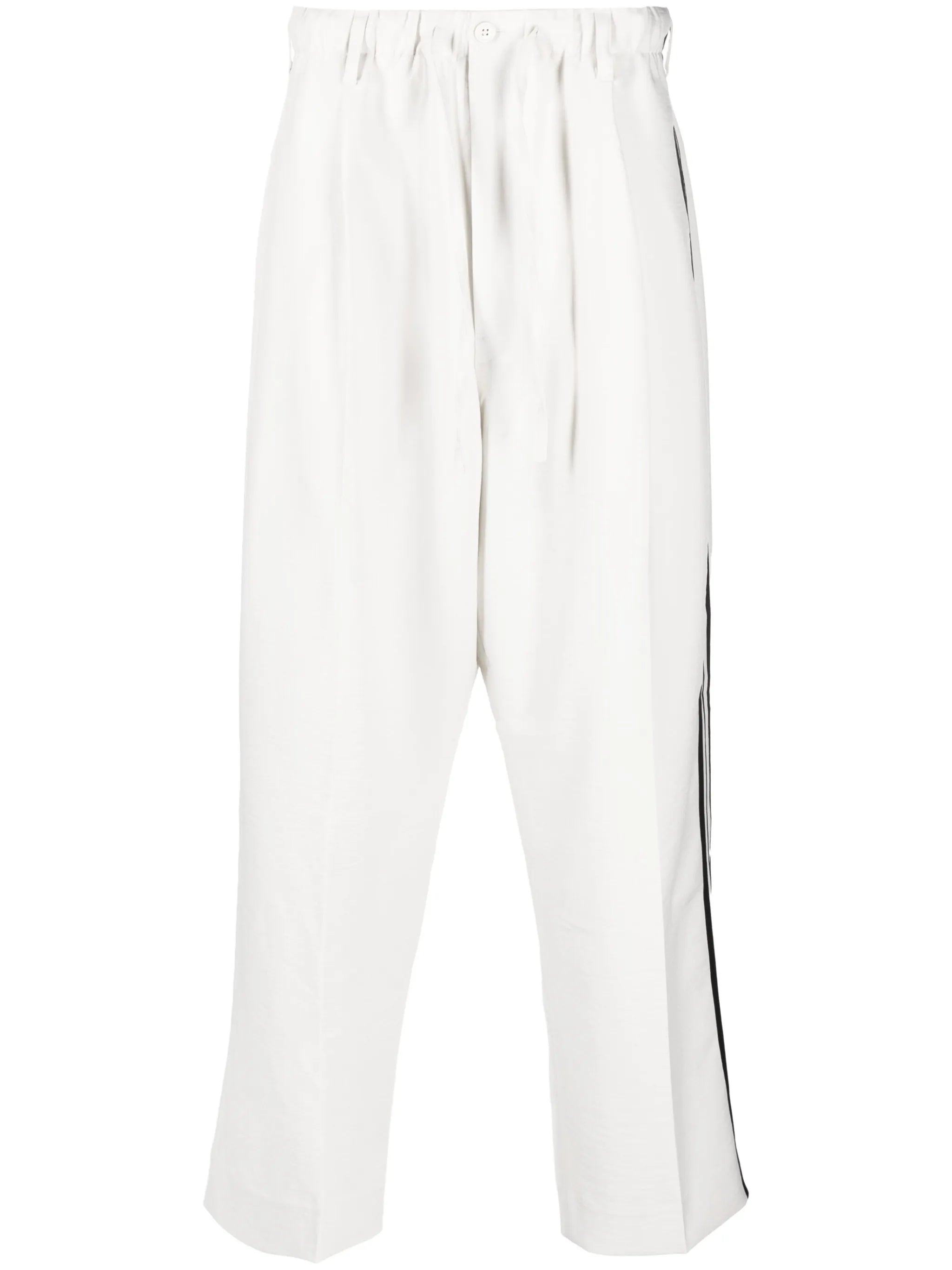 straight-leg side-stripe trousers