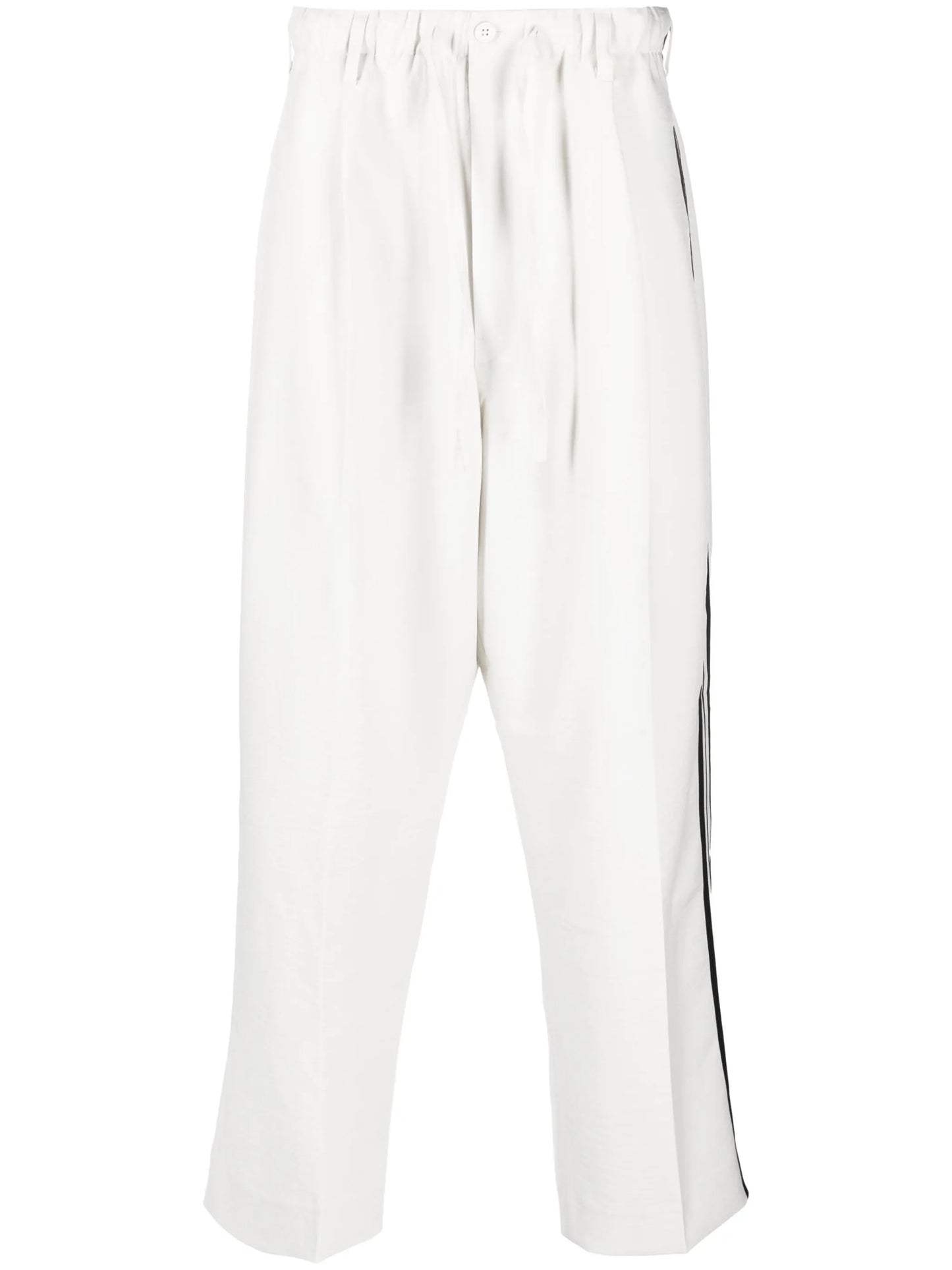 straight-leg side-stripe trousers