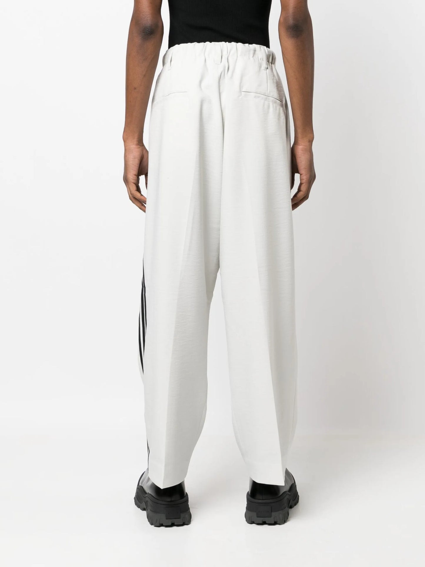straight-leg side-stripe trousers
