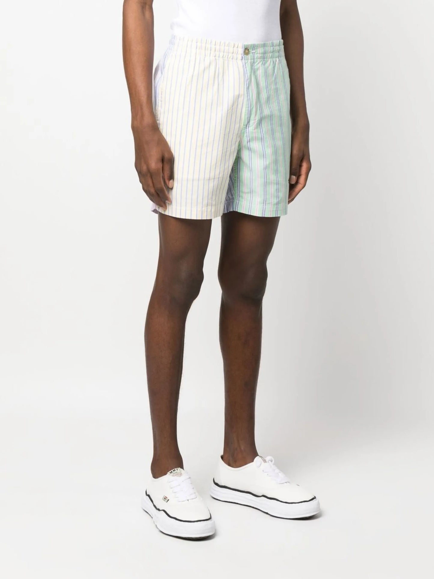 above-knee printed shorts