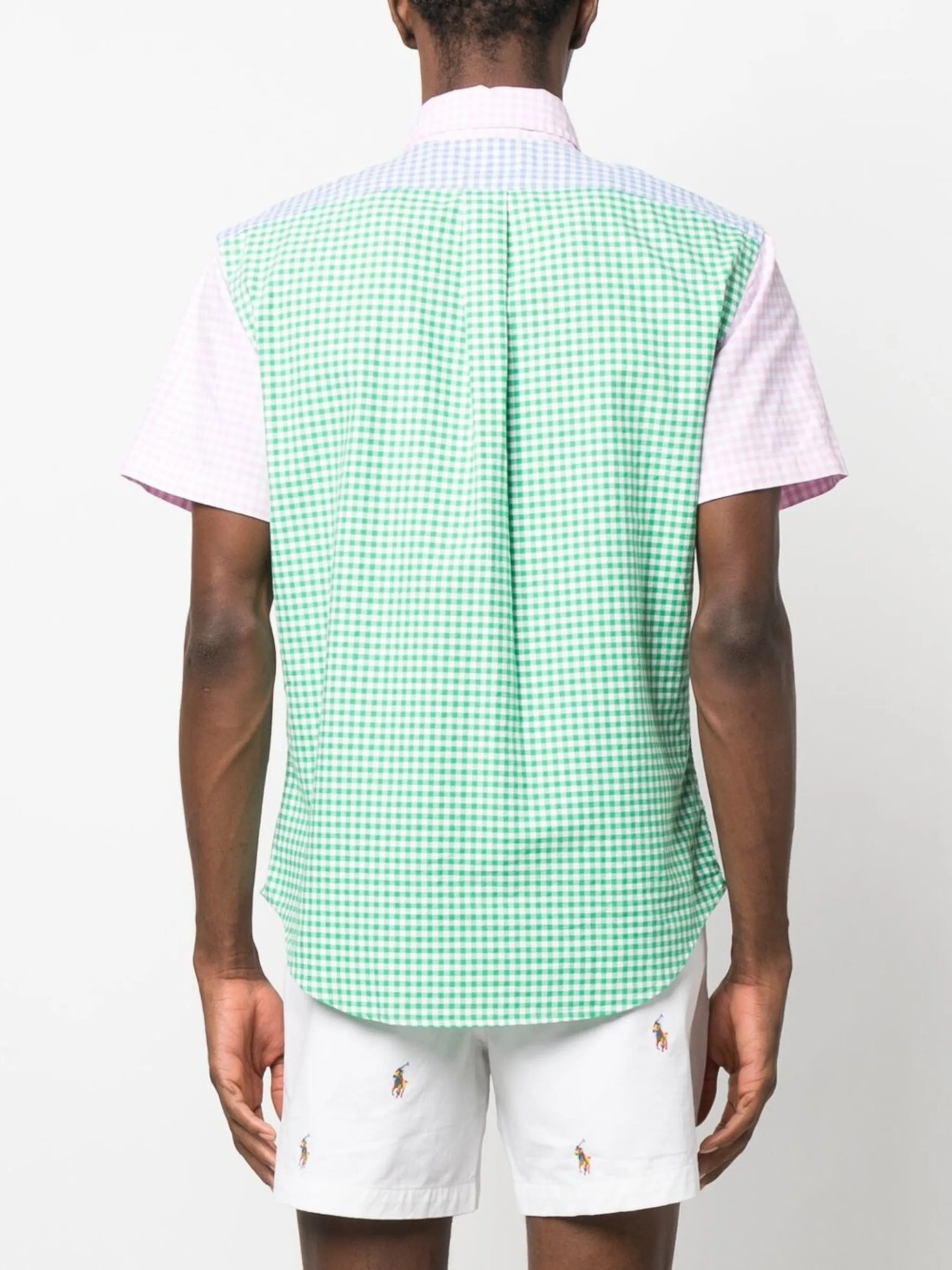 short-sleeve gingham shirt