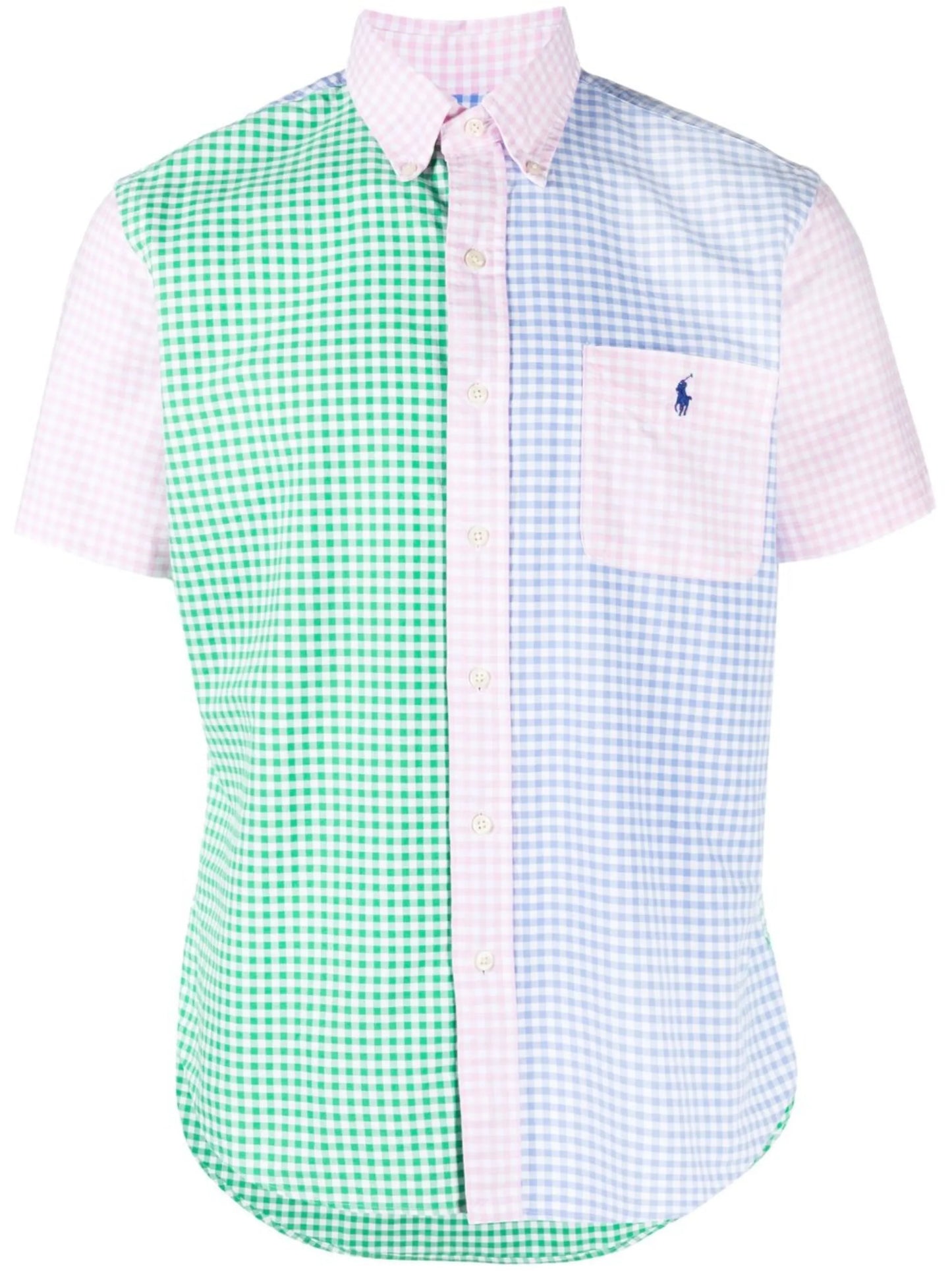 short-sleeve gingham shirt