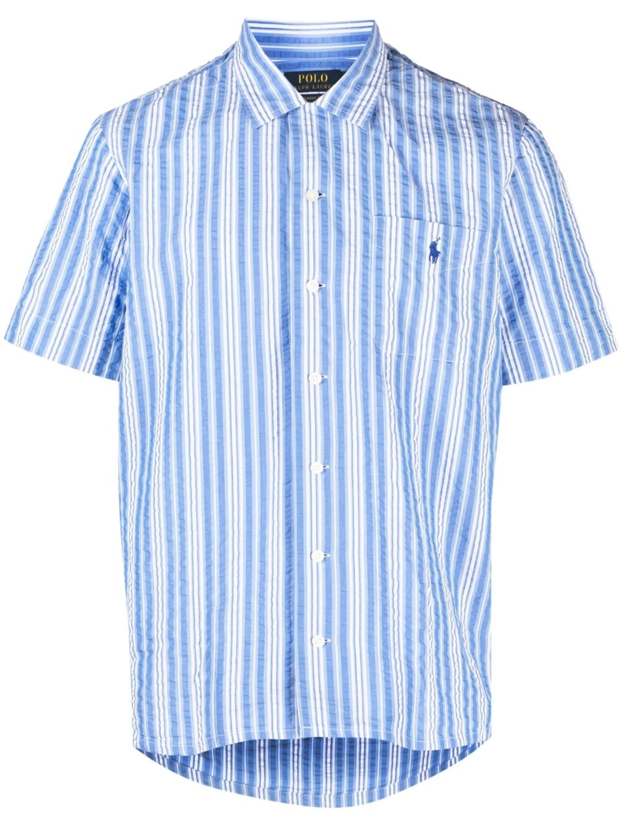striped short-sleeve shirt