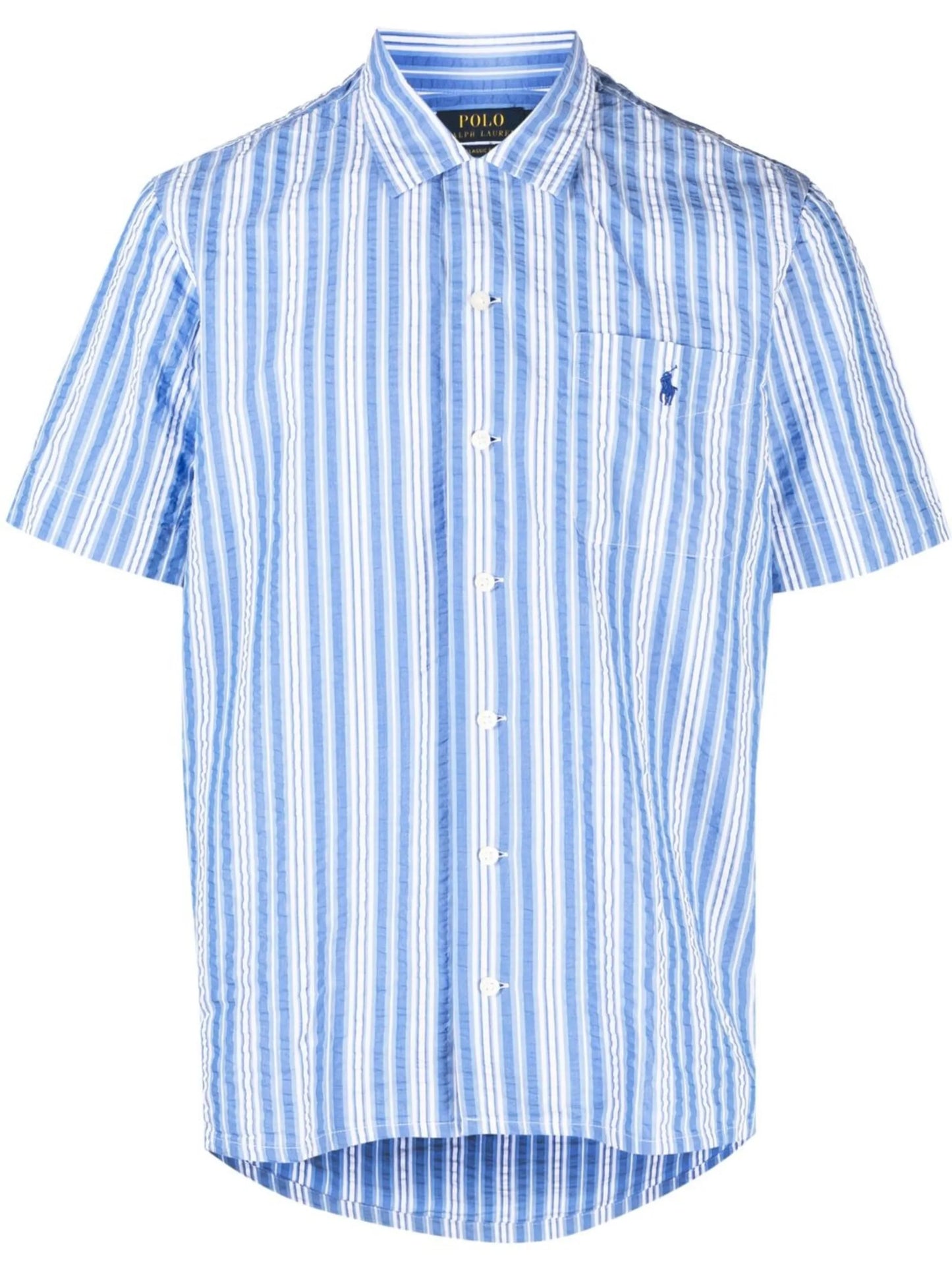 striped short-sleeve shirt