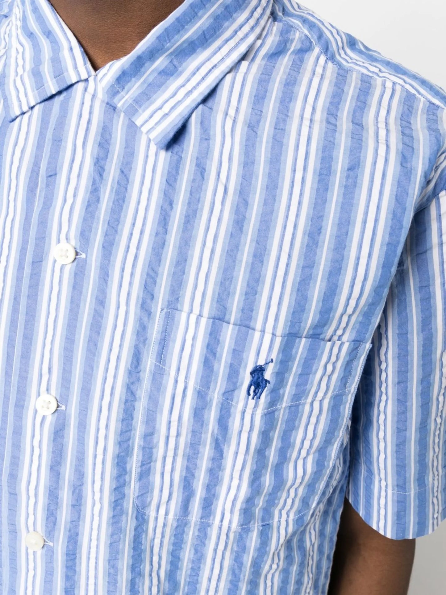striped short-sleeve shirt