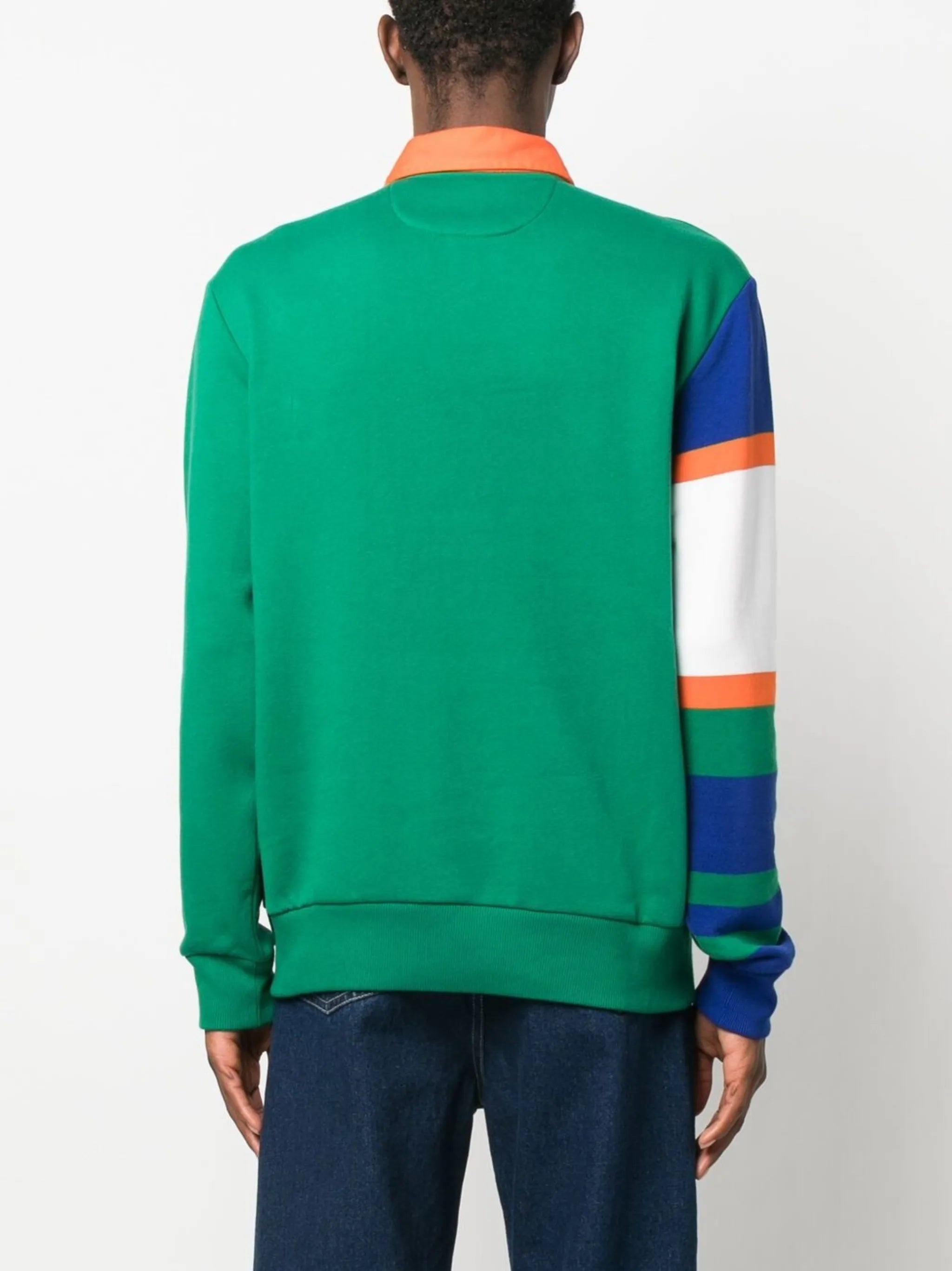 colour-block cotton polo shirt