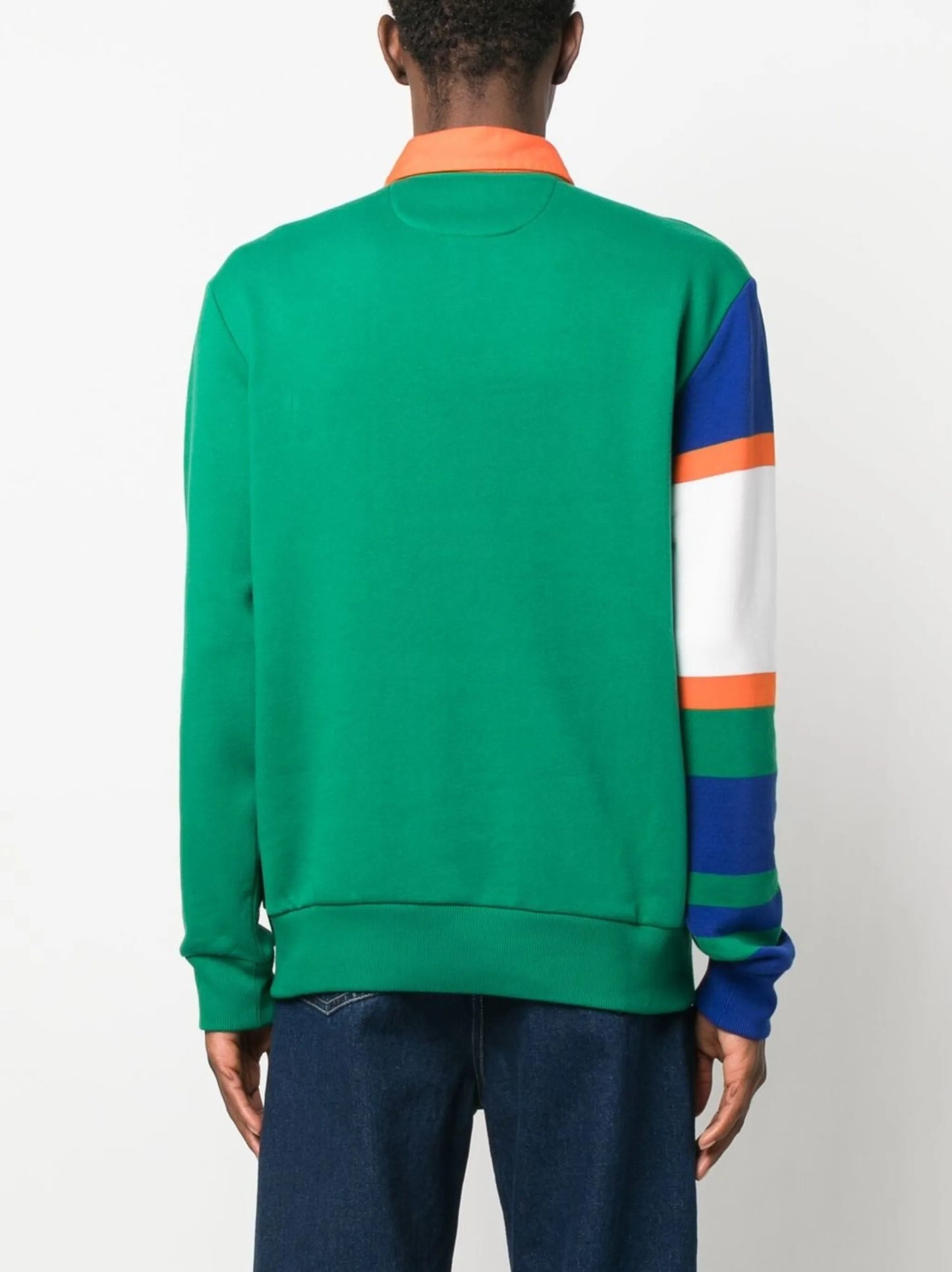 colour-block cotton polo shirt