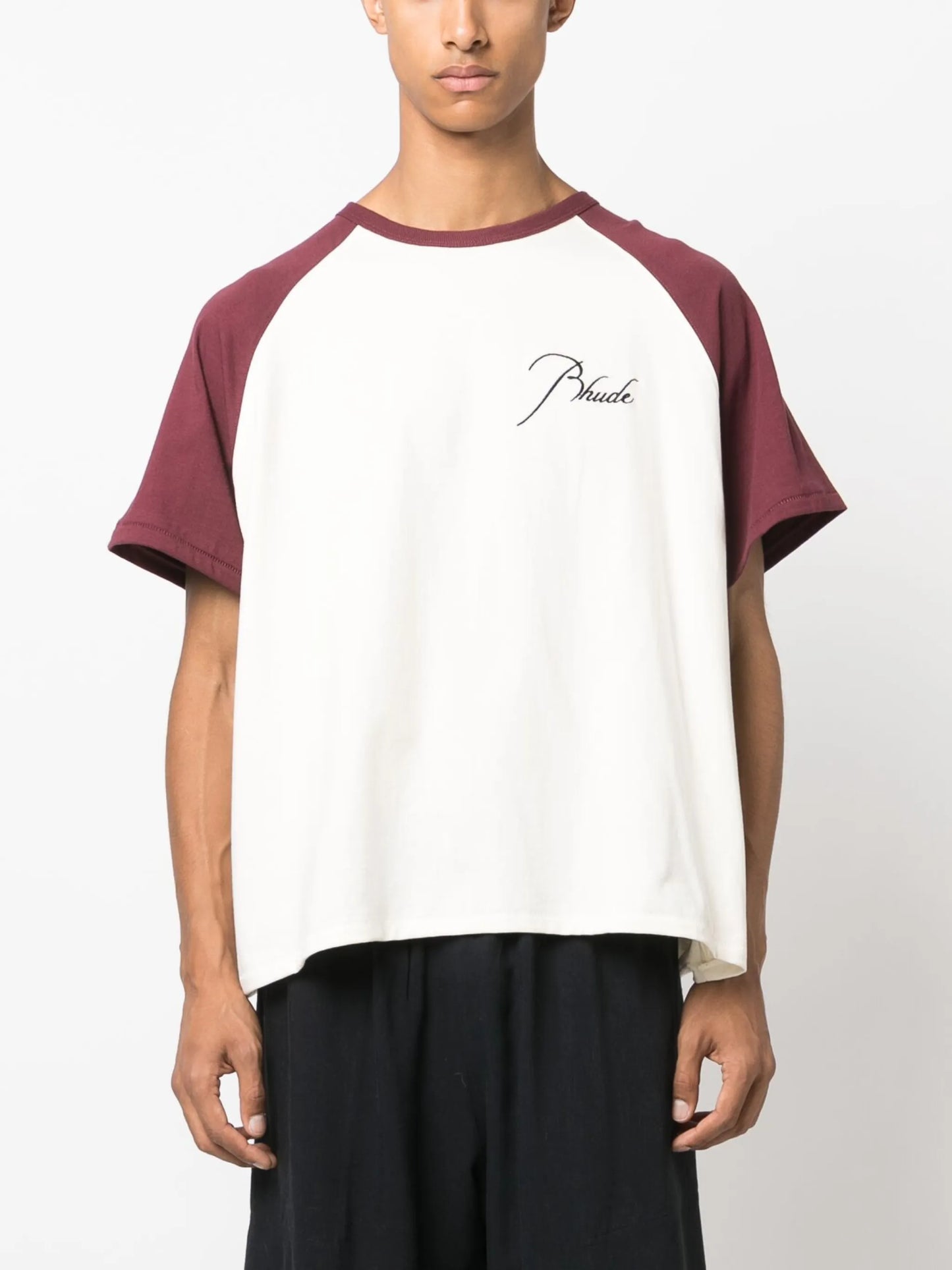logo-print raglan T-shirt