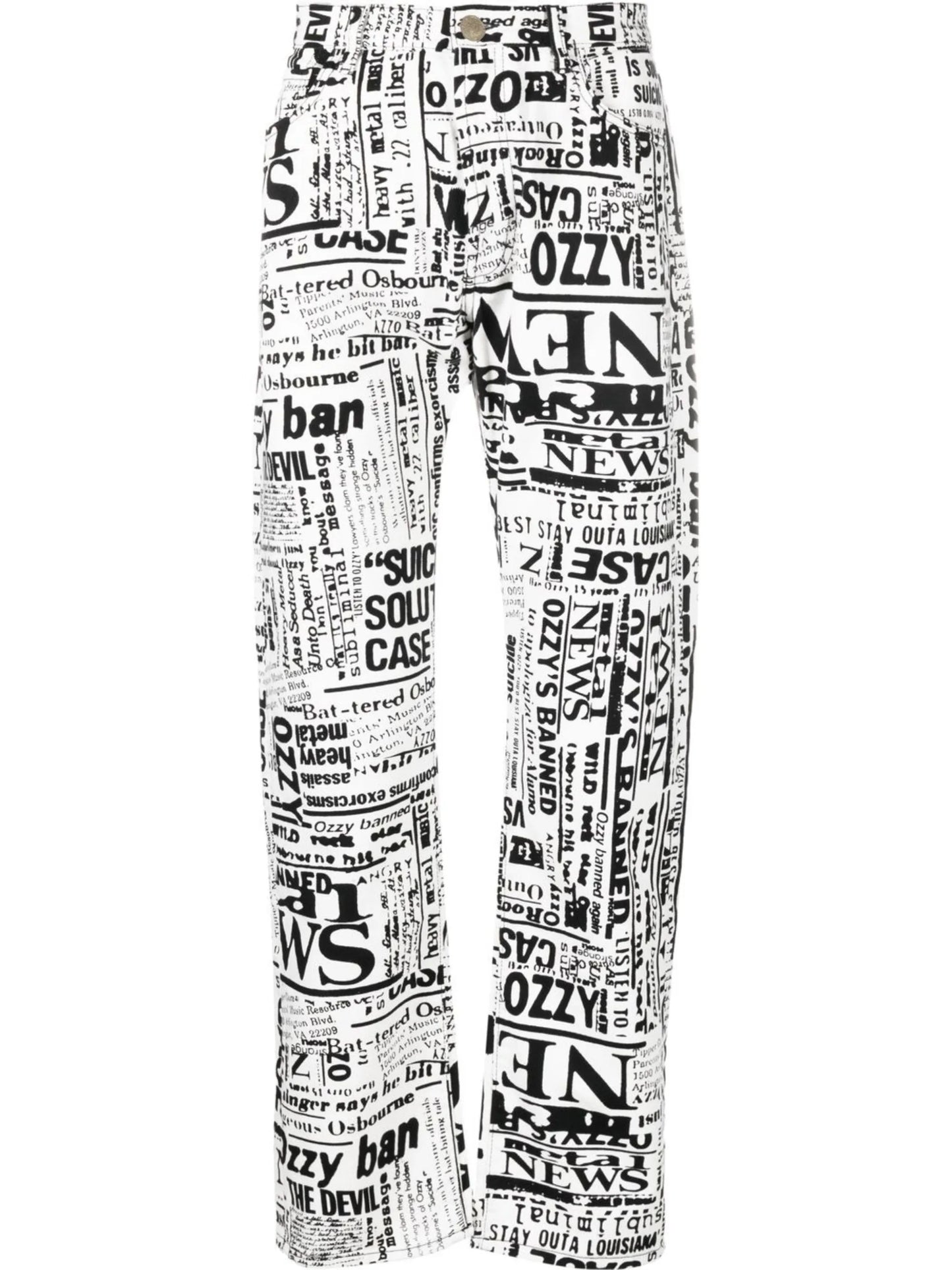 all-over print jeans