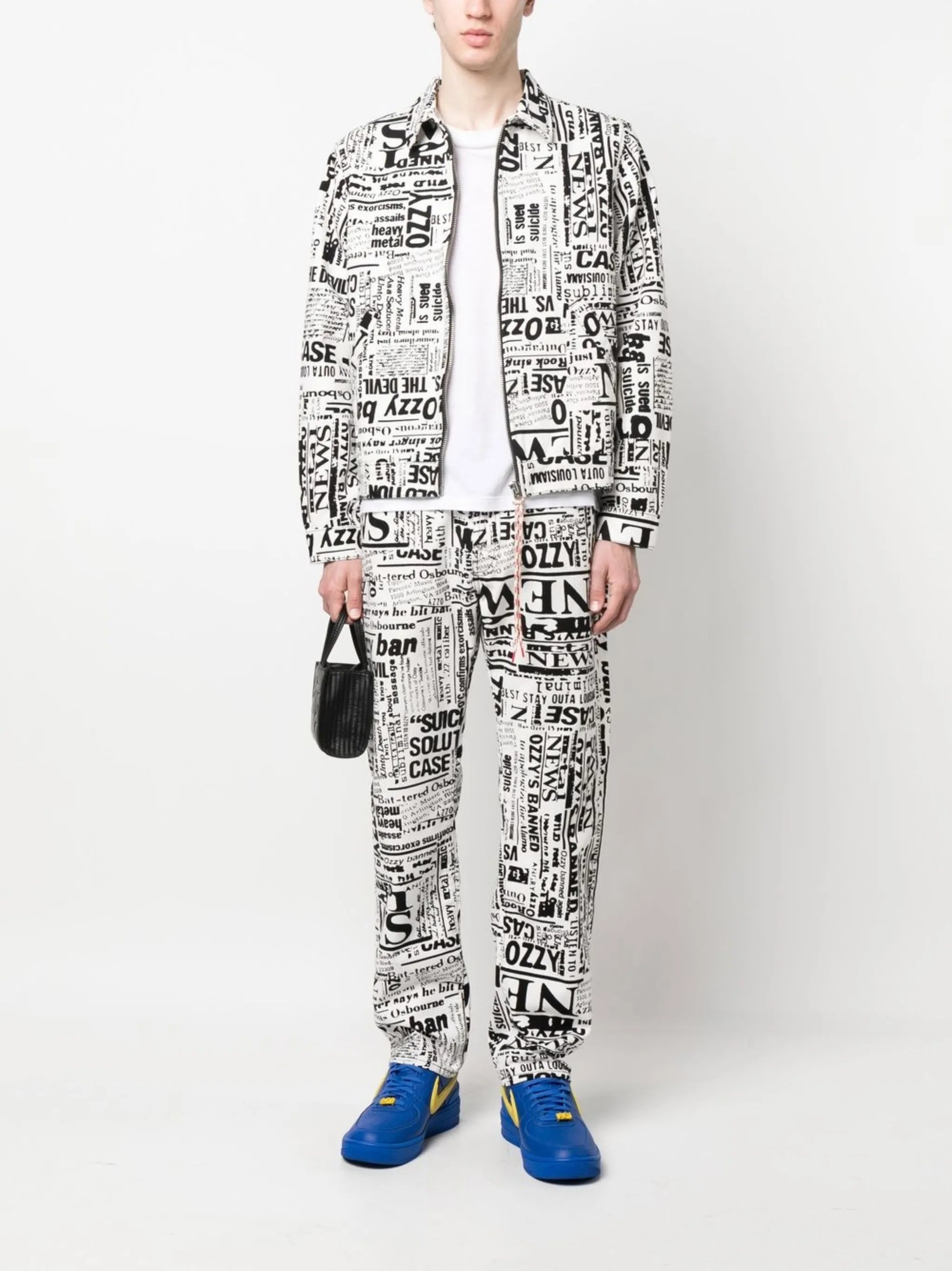 all-over print jeans