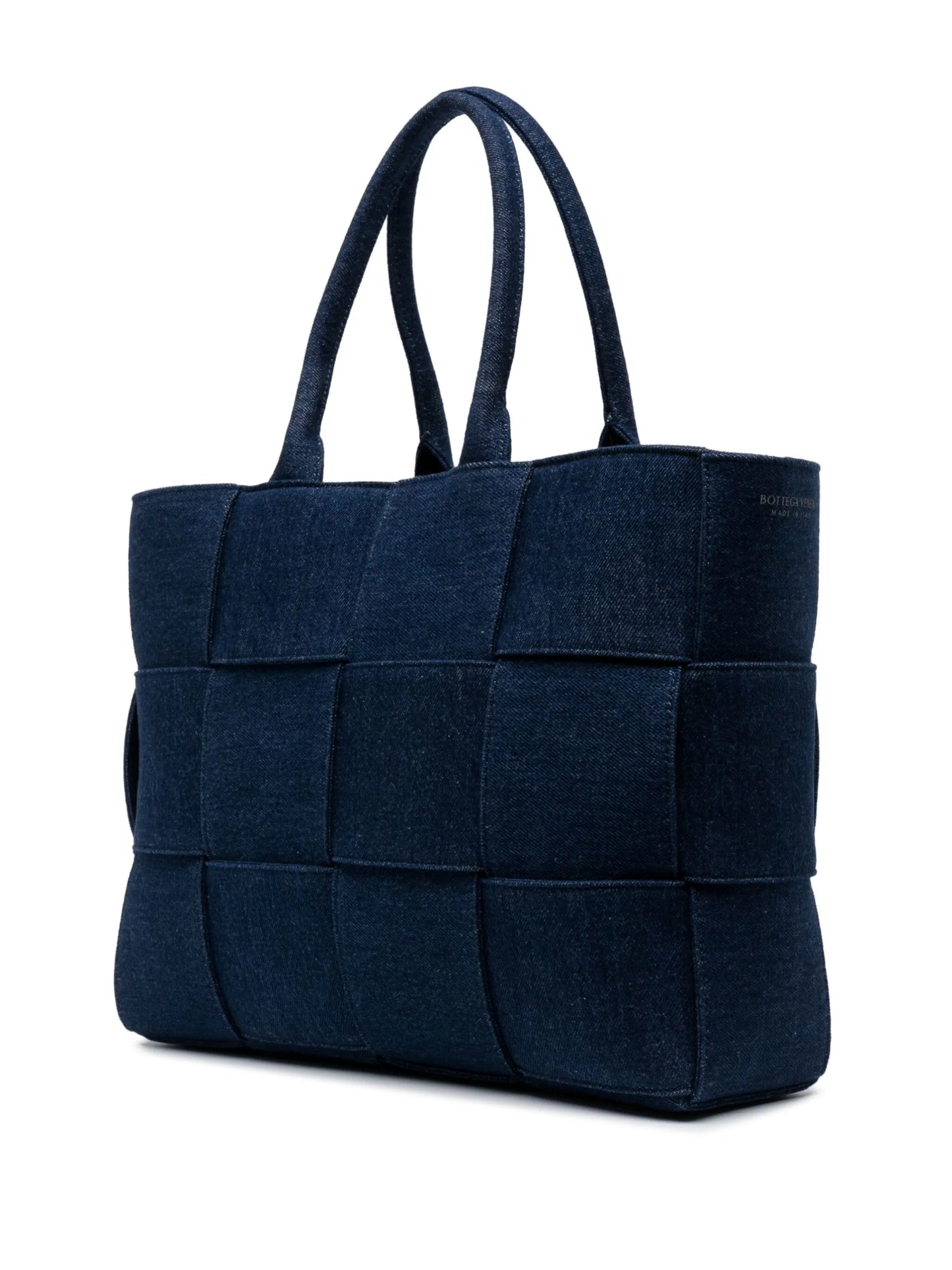 Intrecciato denim tote bag