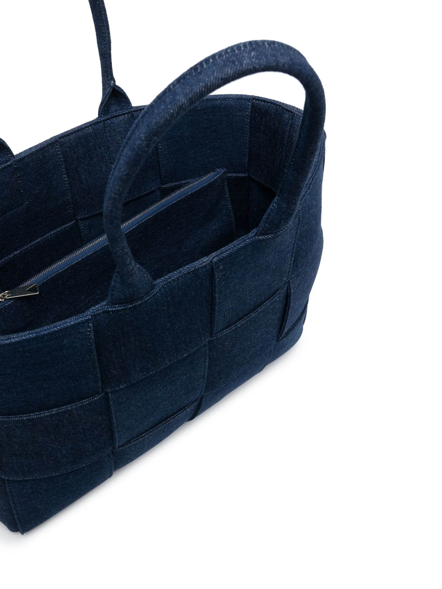Intrecciato denim tote bag