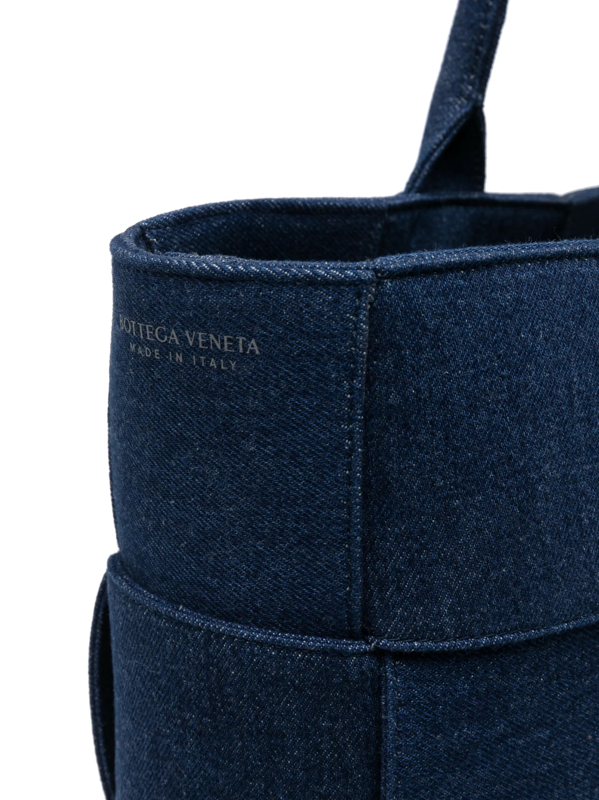 Intrecciato denim tote bag