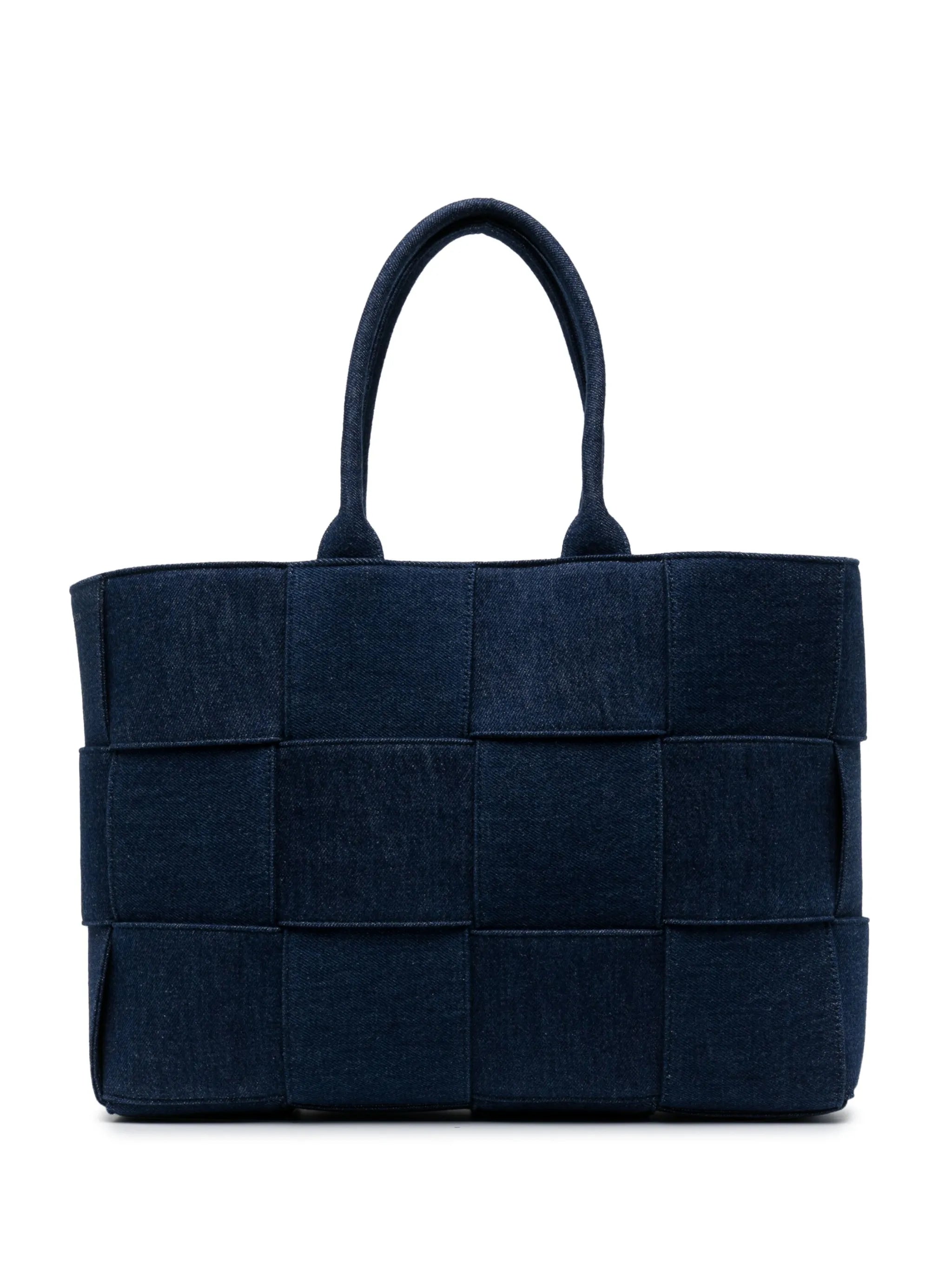 Intrecciato denim tote bag