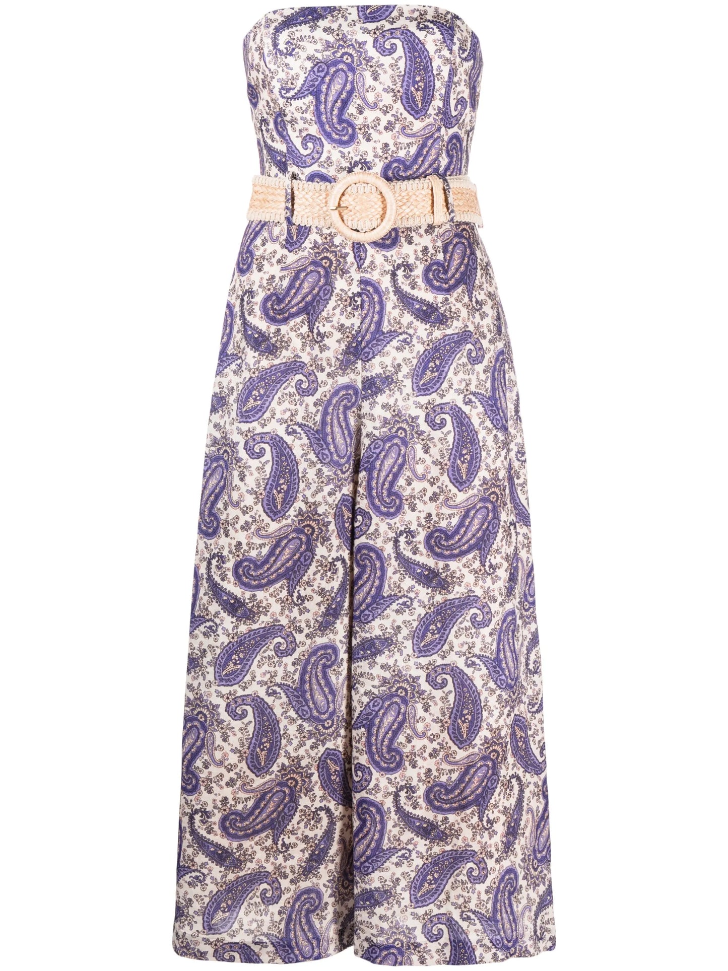 paisley-print strapless jumpsuit