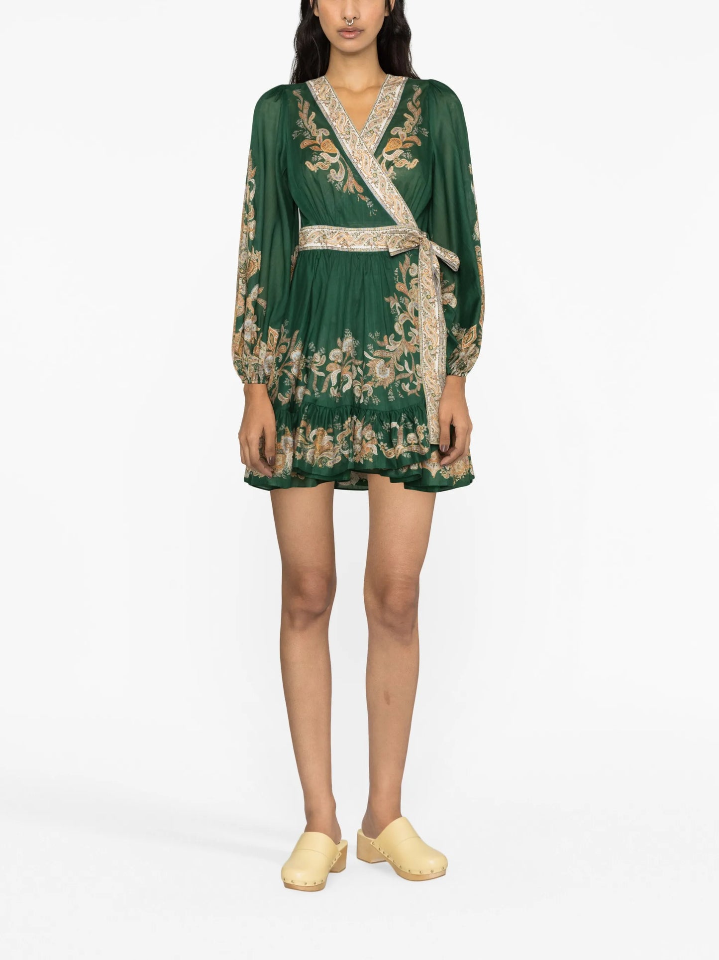 Devi cotton wrap dress