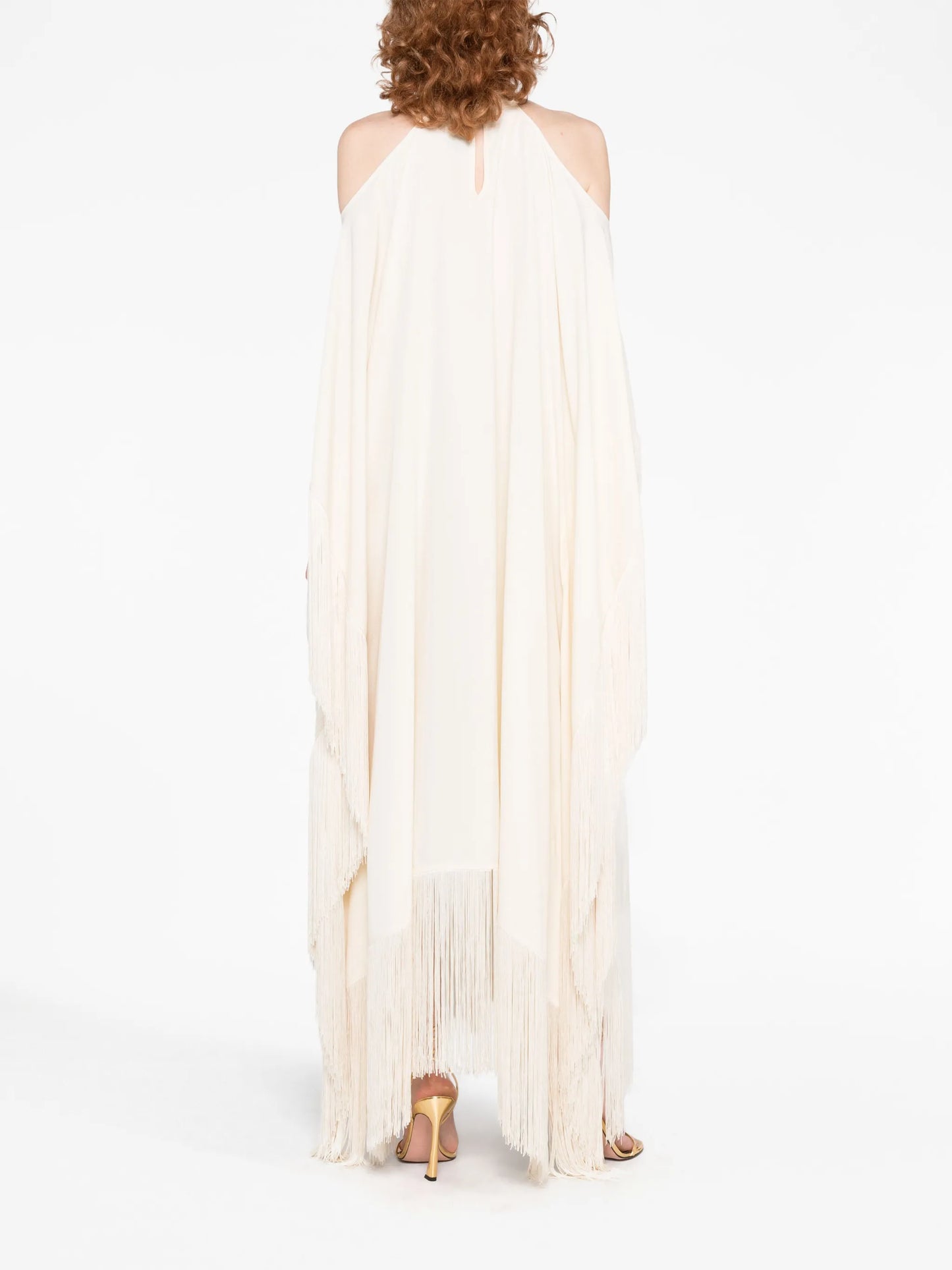 Mambo fringed crepe midi dress