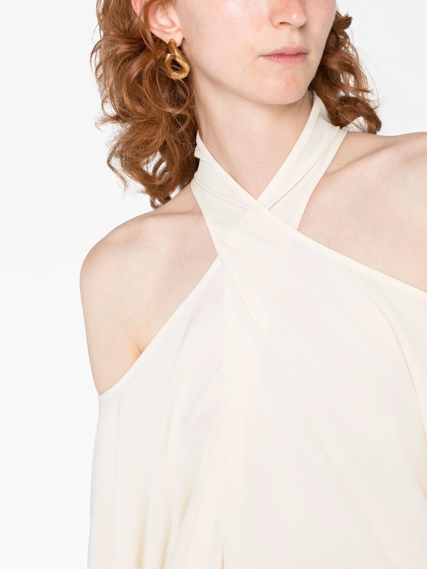 Mambo fringed crepe midi dress