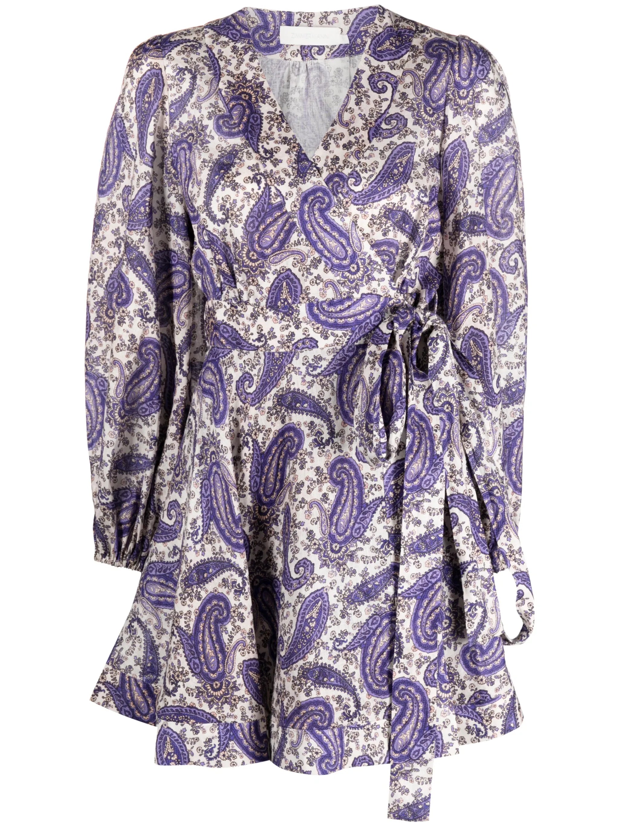 Devi paisley-print wrap dress