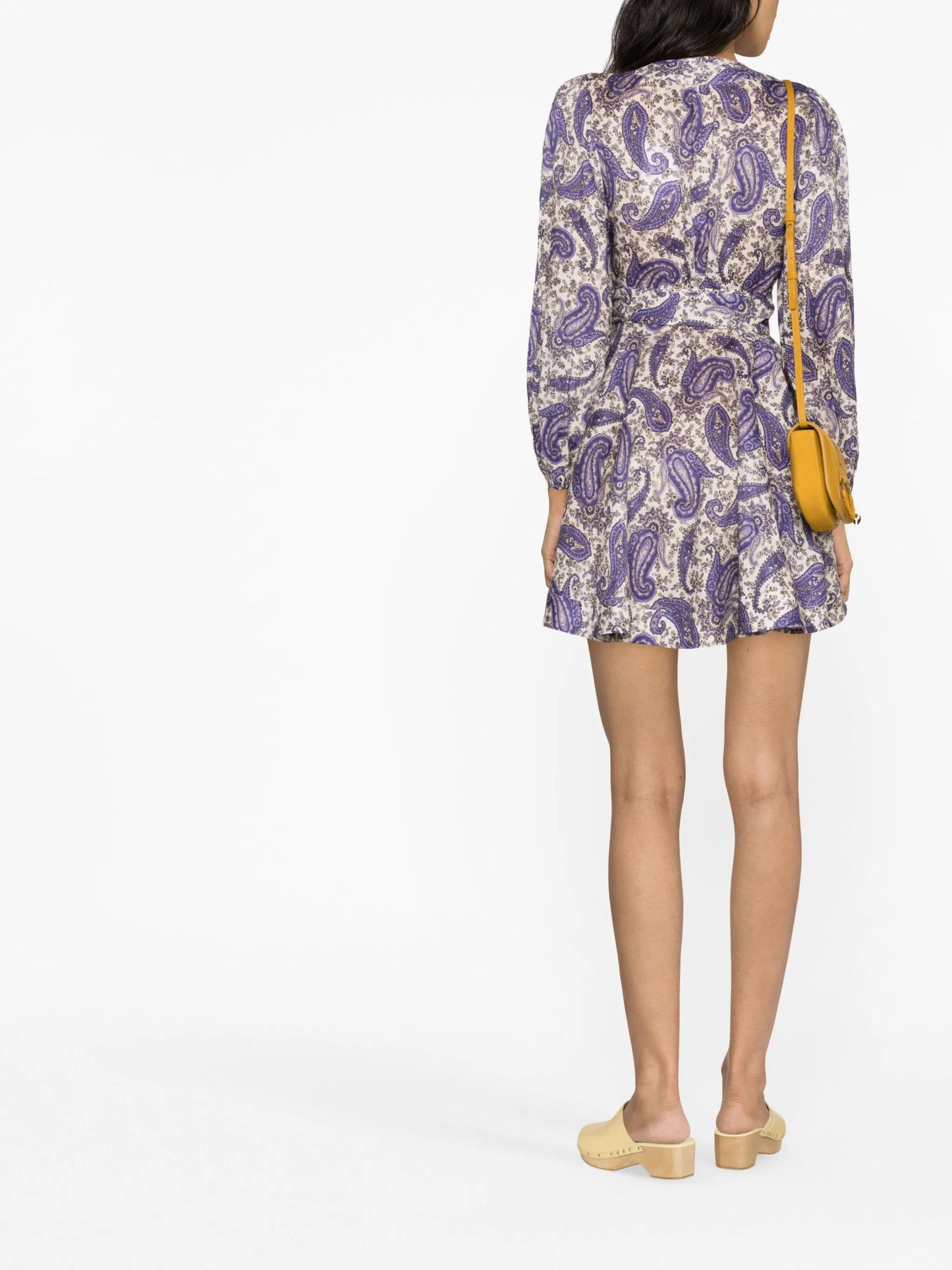 Devi paisley-print wrap dress