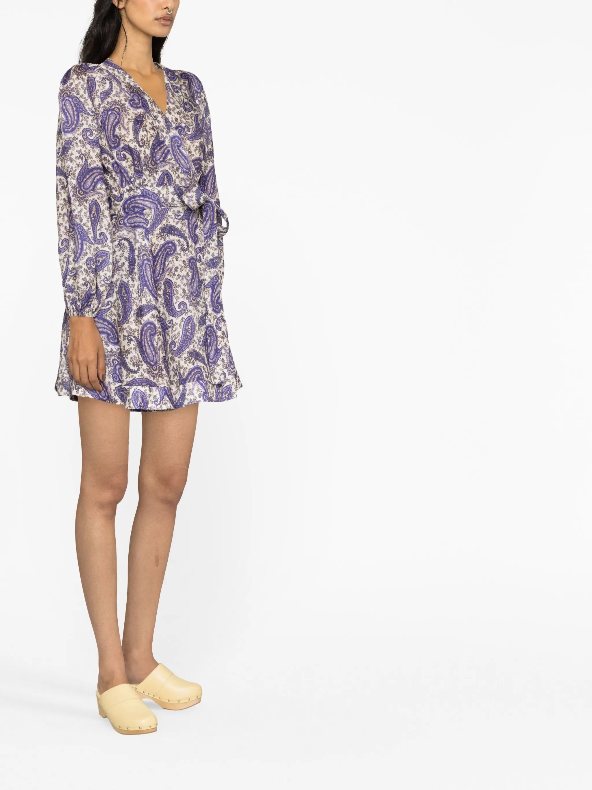 Devi paisley-print wrap dress