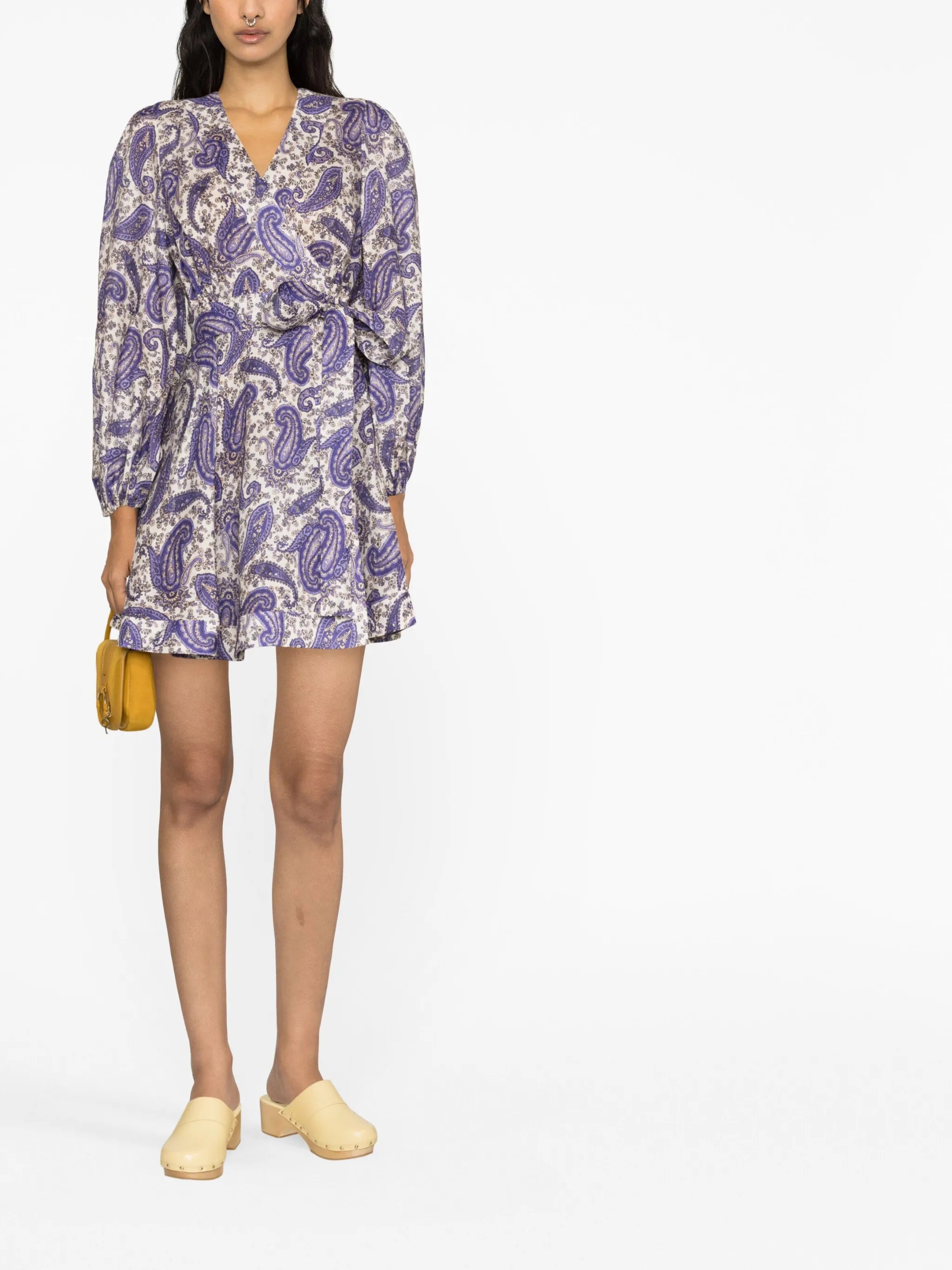 Devi paisley-print wrap dress