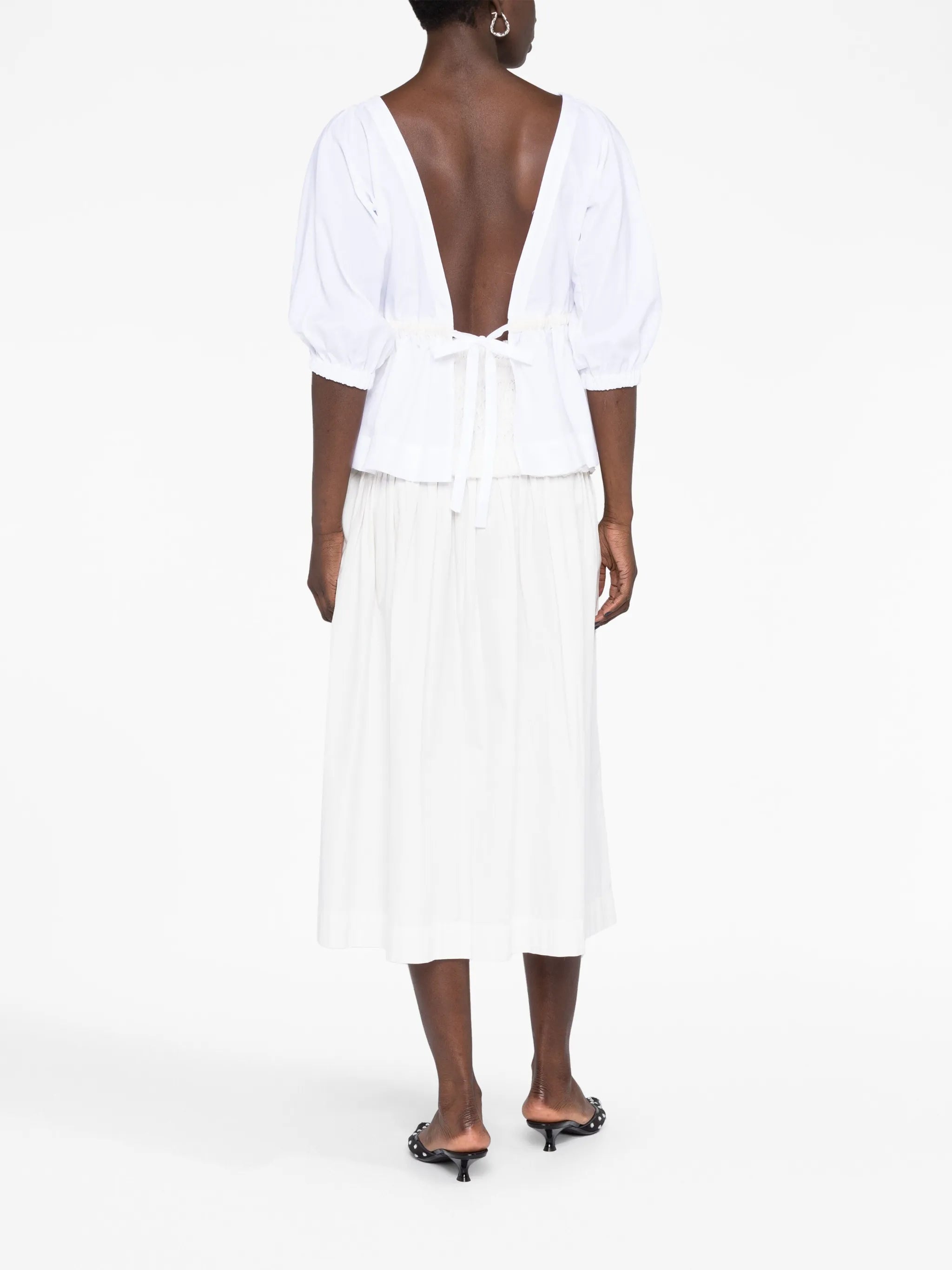 Katie peplum-waist blouse