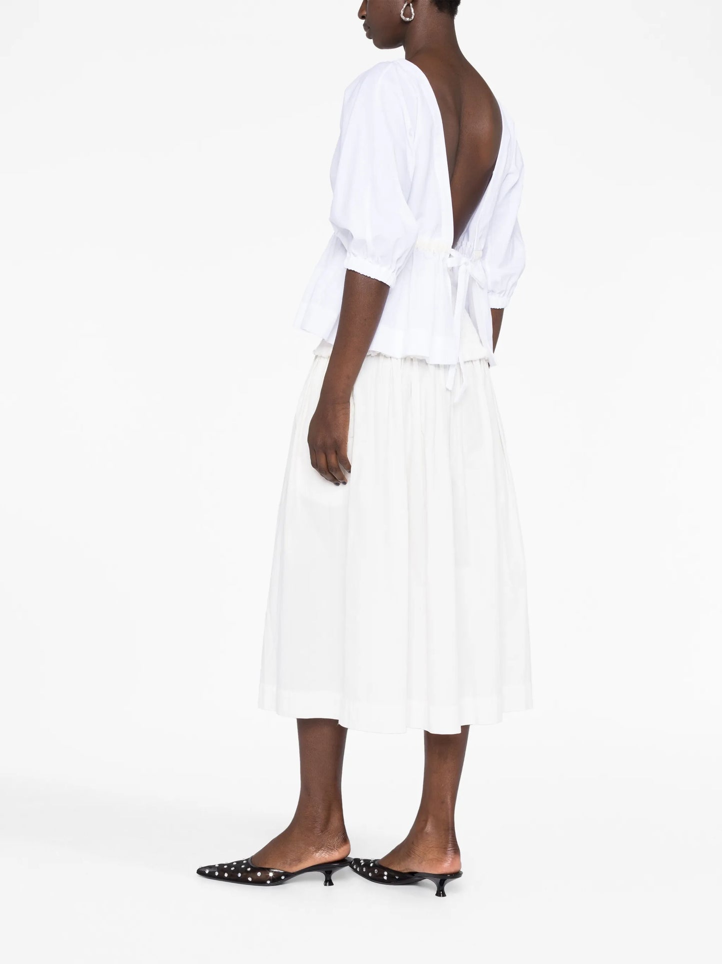 Katie peplum-waist blouse