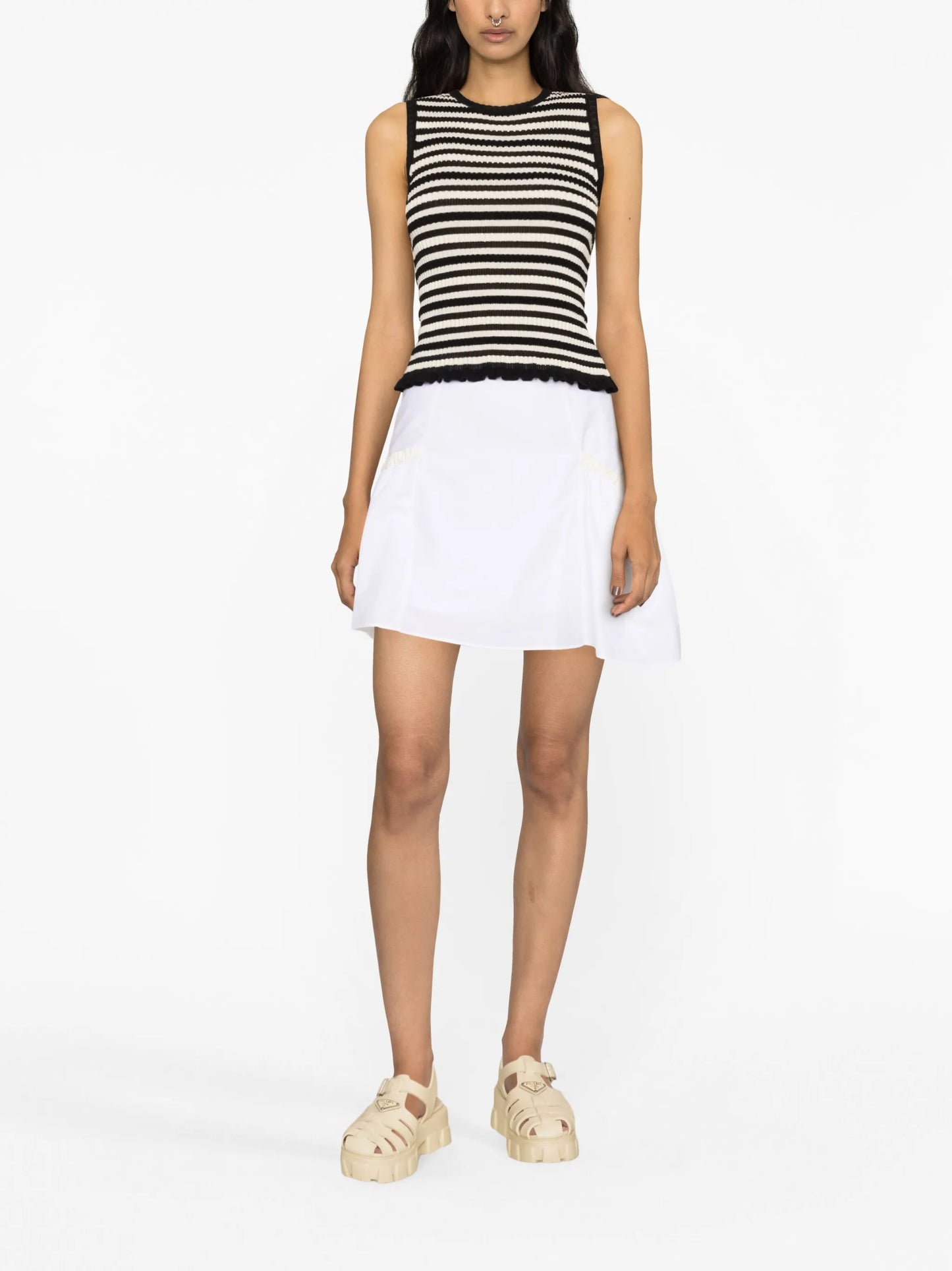 Kasha pleated skirt