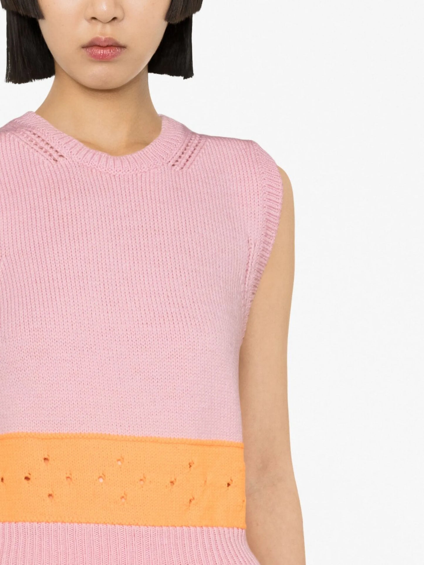 Romy two-tone sleeveless top