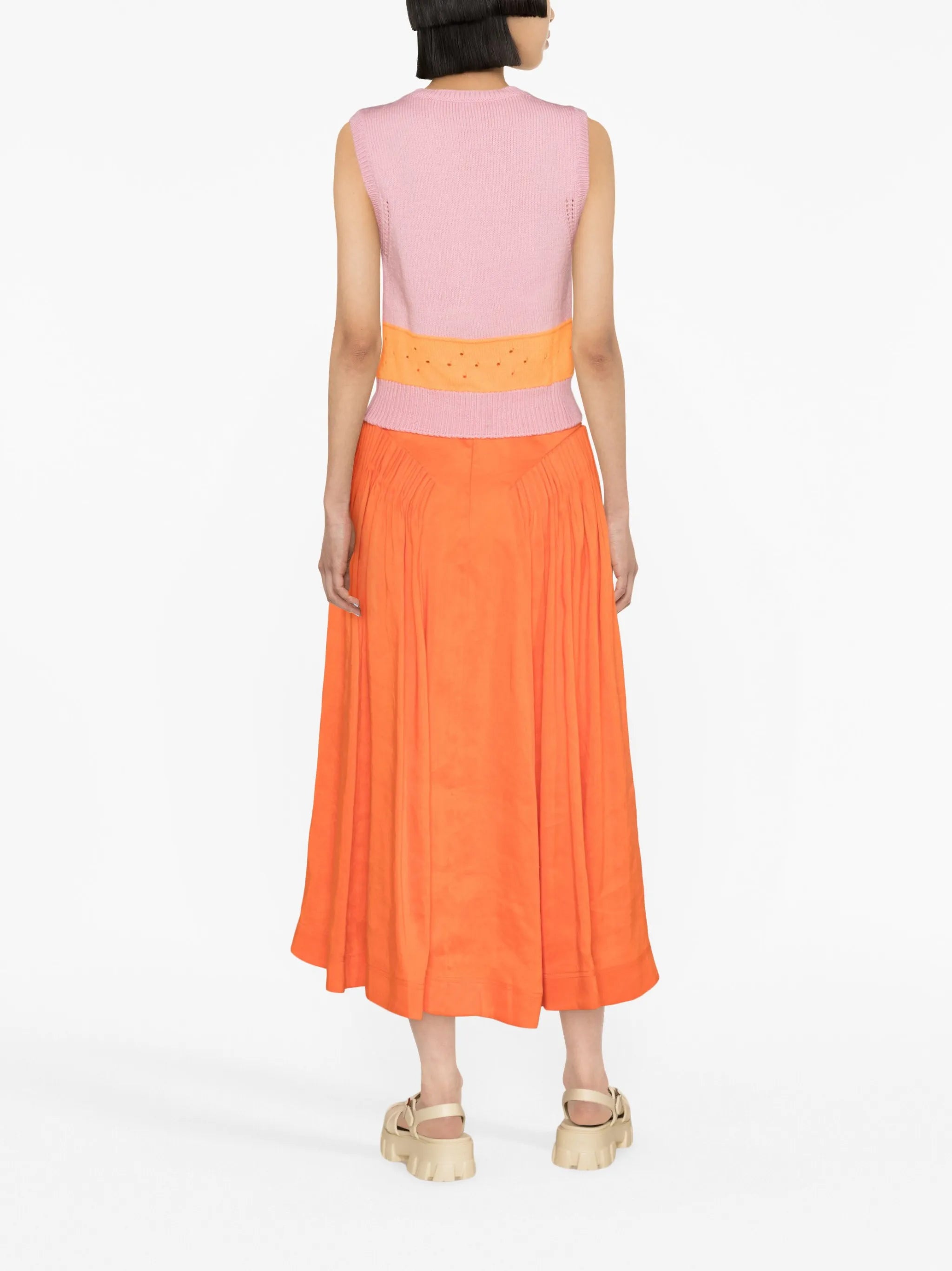 Romy two-tone sleeveless top