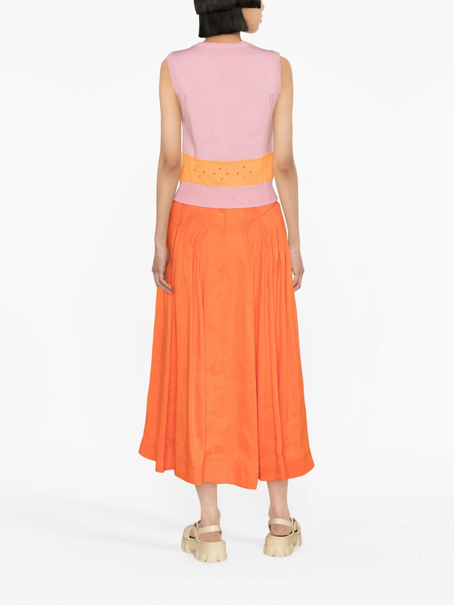 Romy two-tone sleeveless top