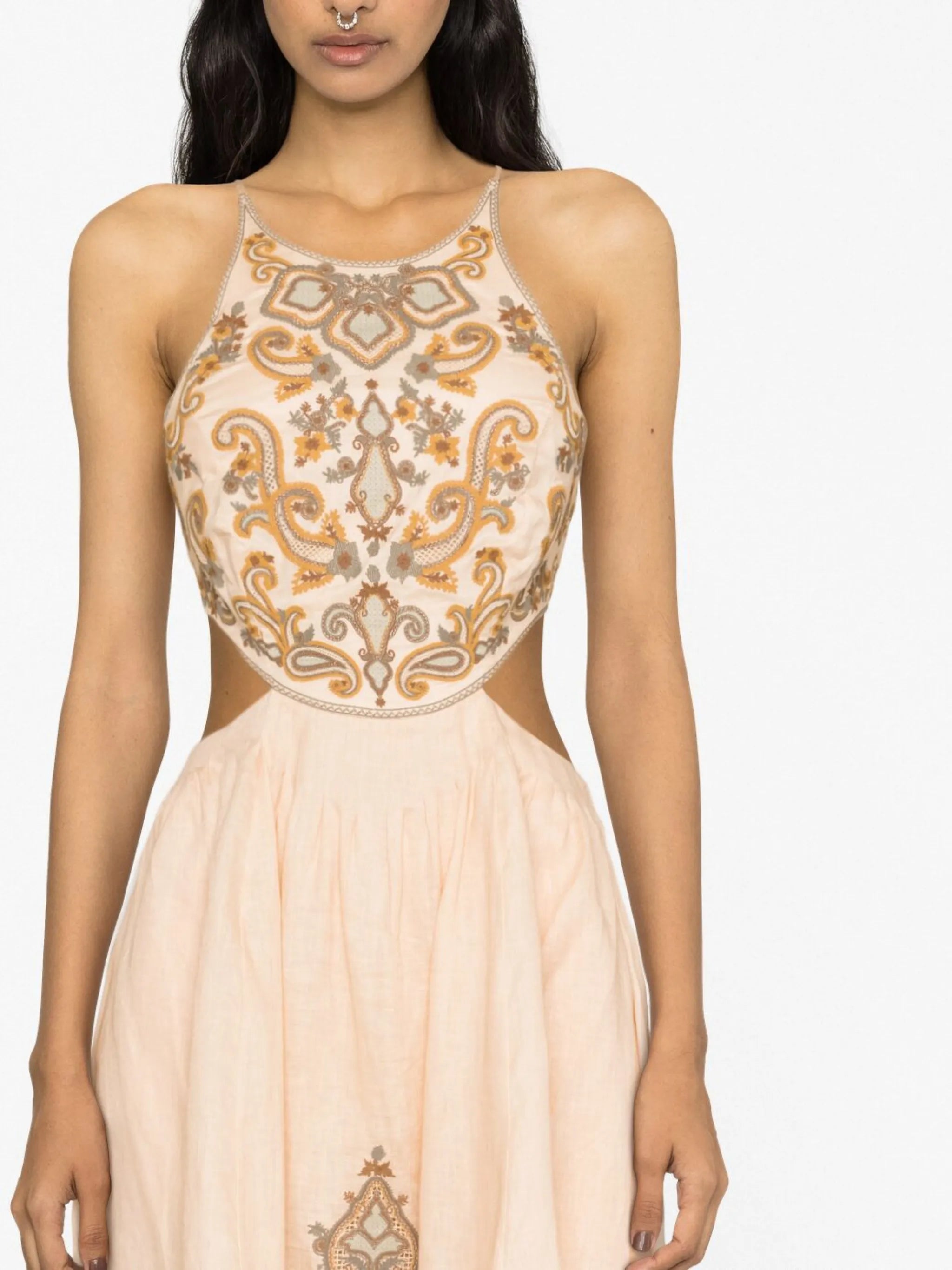 Devi halter tie midi dress