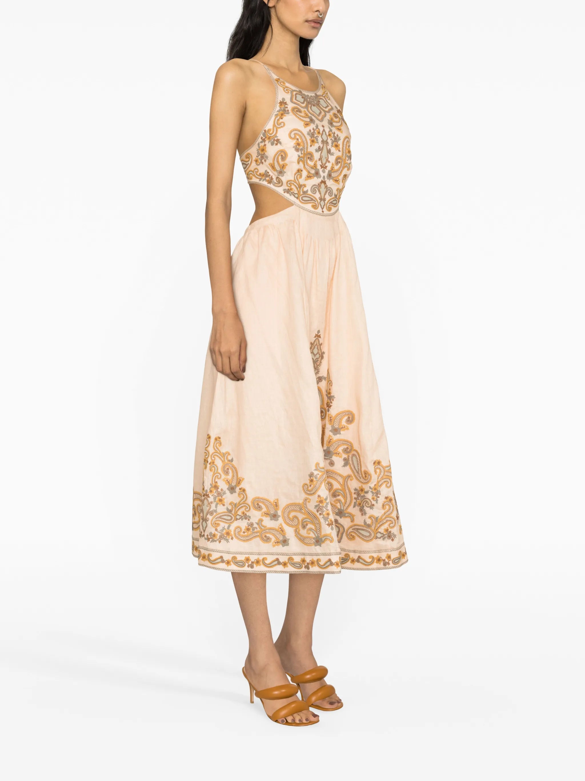 Devi halter tie midi dress